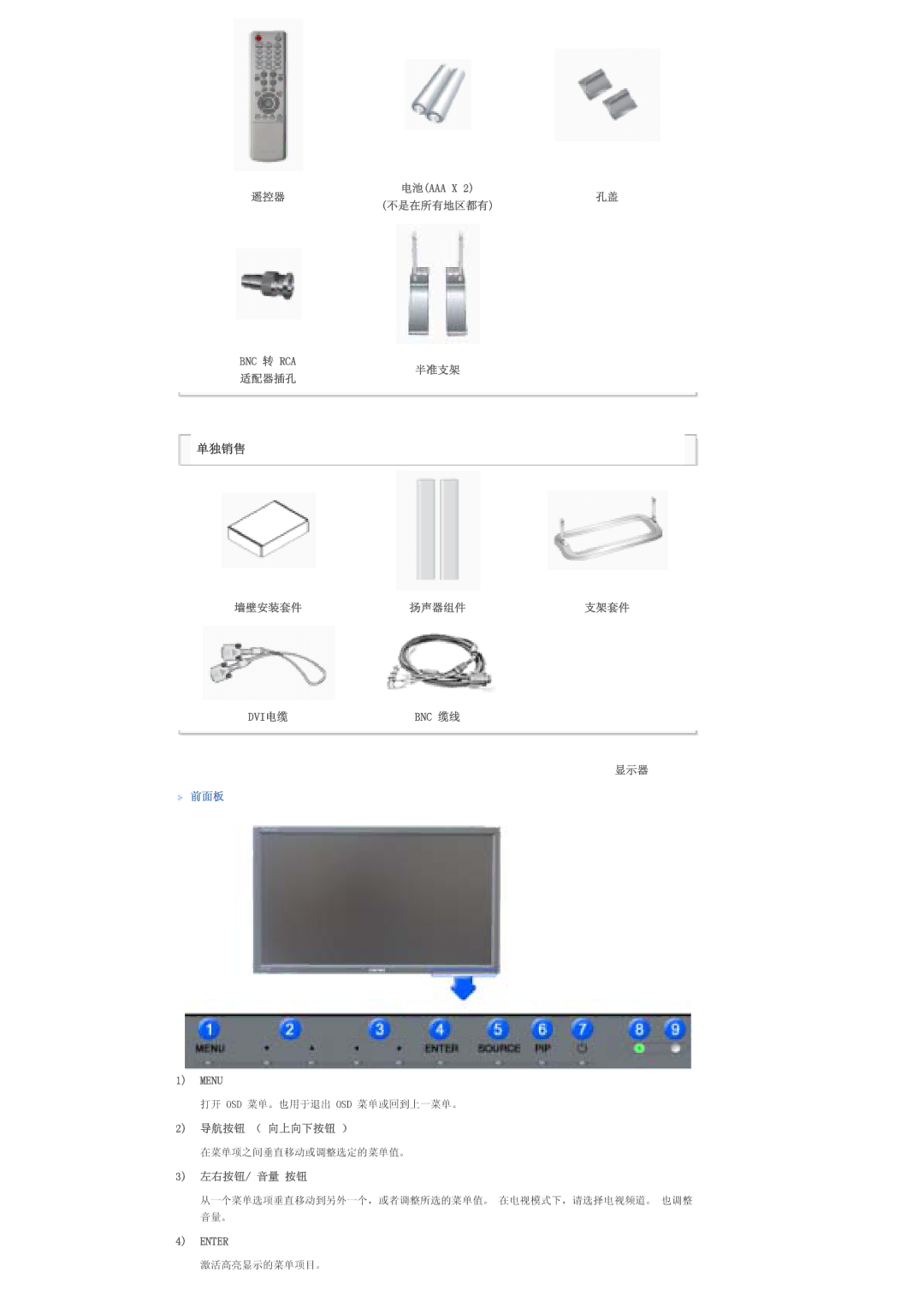 Samsung LS32BHRNS/EDC, LS32BHLNS/EDC, LS32BHYNS/EDC, LS32BHPNS/EDC manual Menu, Enter 