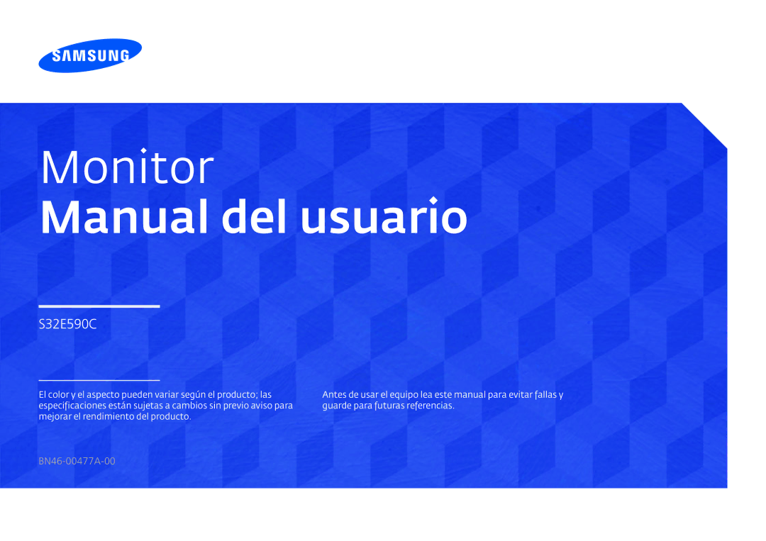 Samsung LS32E590CS/EN manual Monitor Manual del usuario 