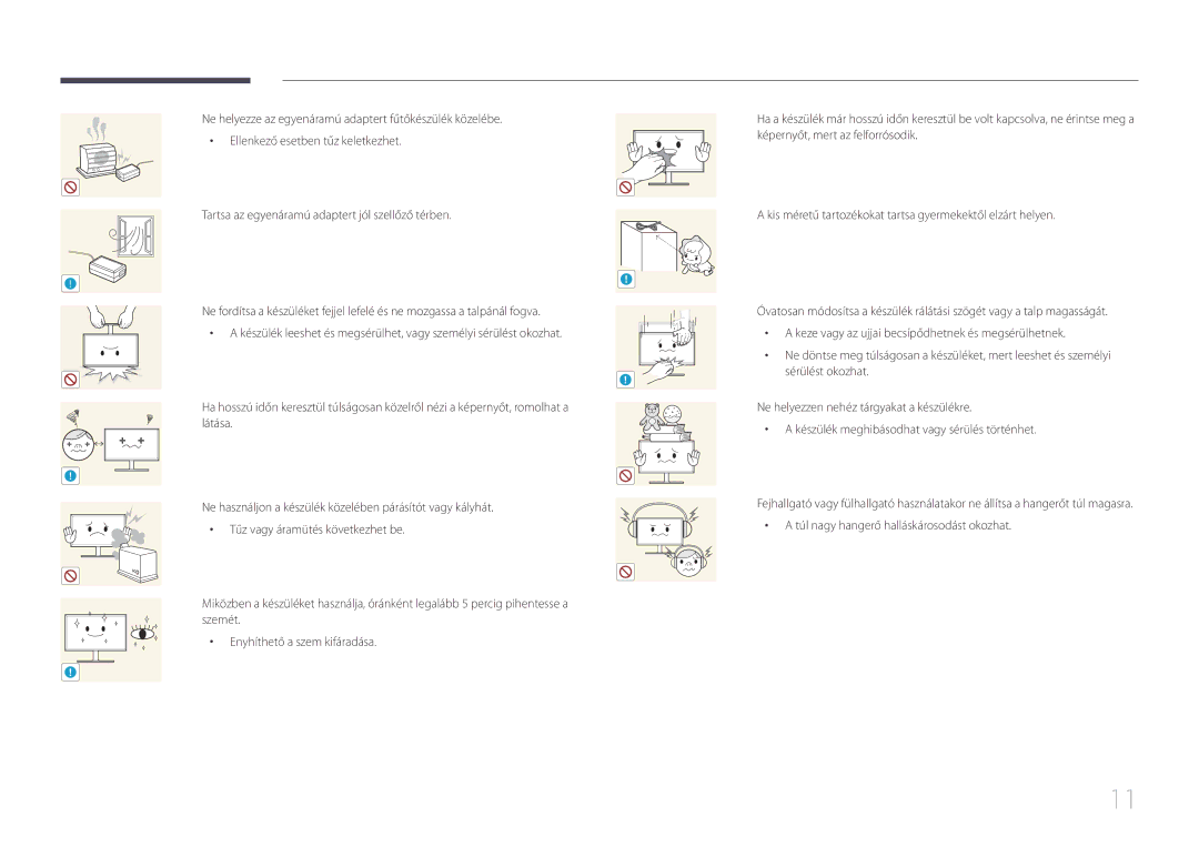 Samsung LS32E590CS/EN manual Túl nagy hangerő halláskárosodást okozhat 