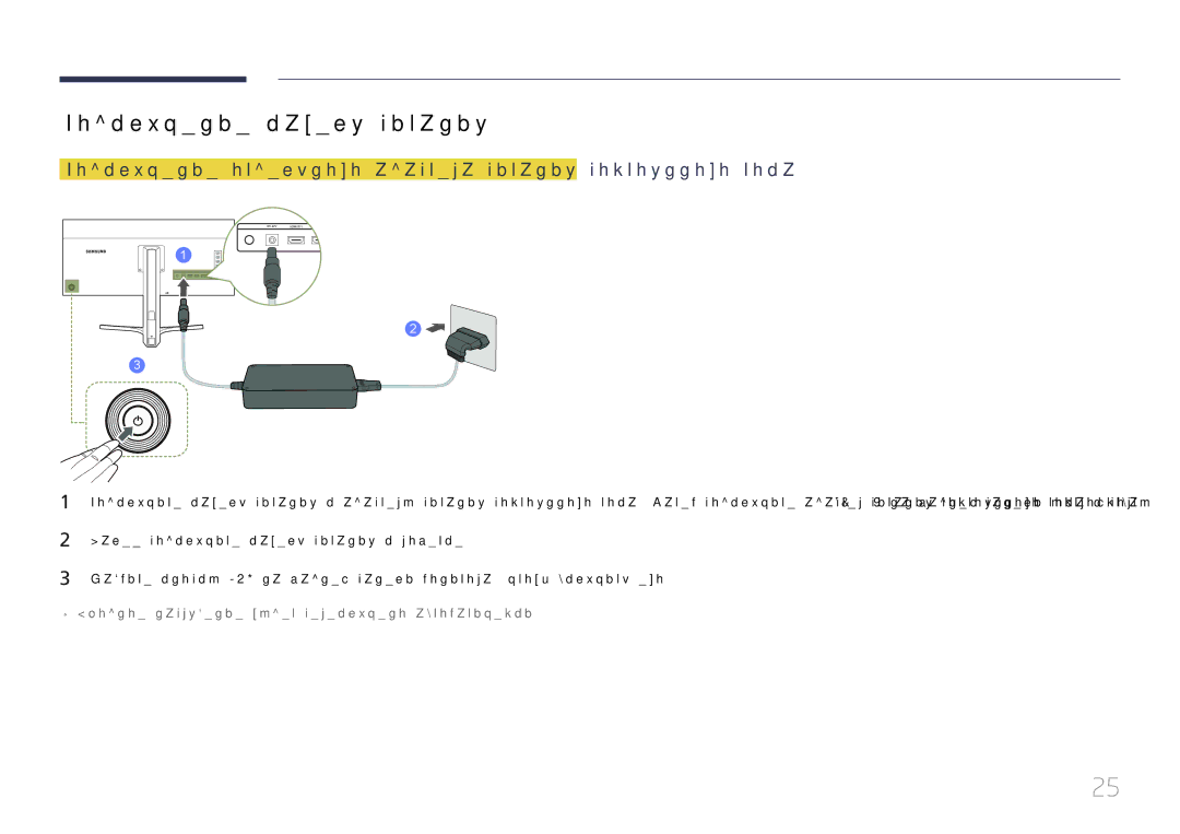 Samsung LS34E790CN/CI manual Подключение кабеля питания, Далее подключите кабель питания к розетке 