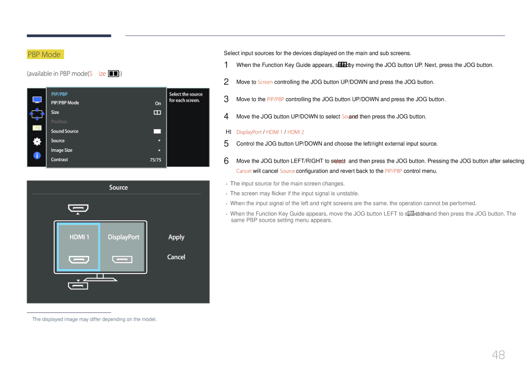 Samsung LS34E790CNS/EN, LS34E790CNS/CH manual Hdmi, Available in PBP modeSize 