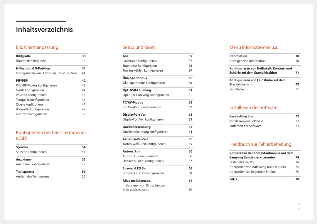 Samsung LS34E790CNS/EN manual Installieren der Software 