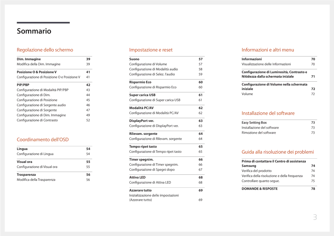 Samsung LS34E790CNS/EN manual Installazione del software 