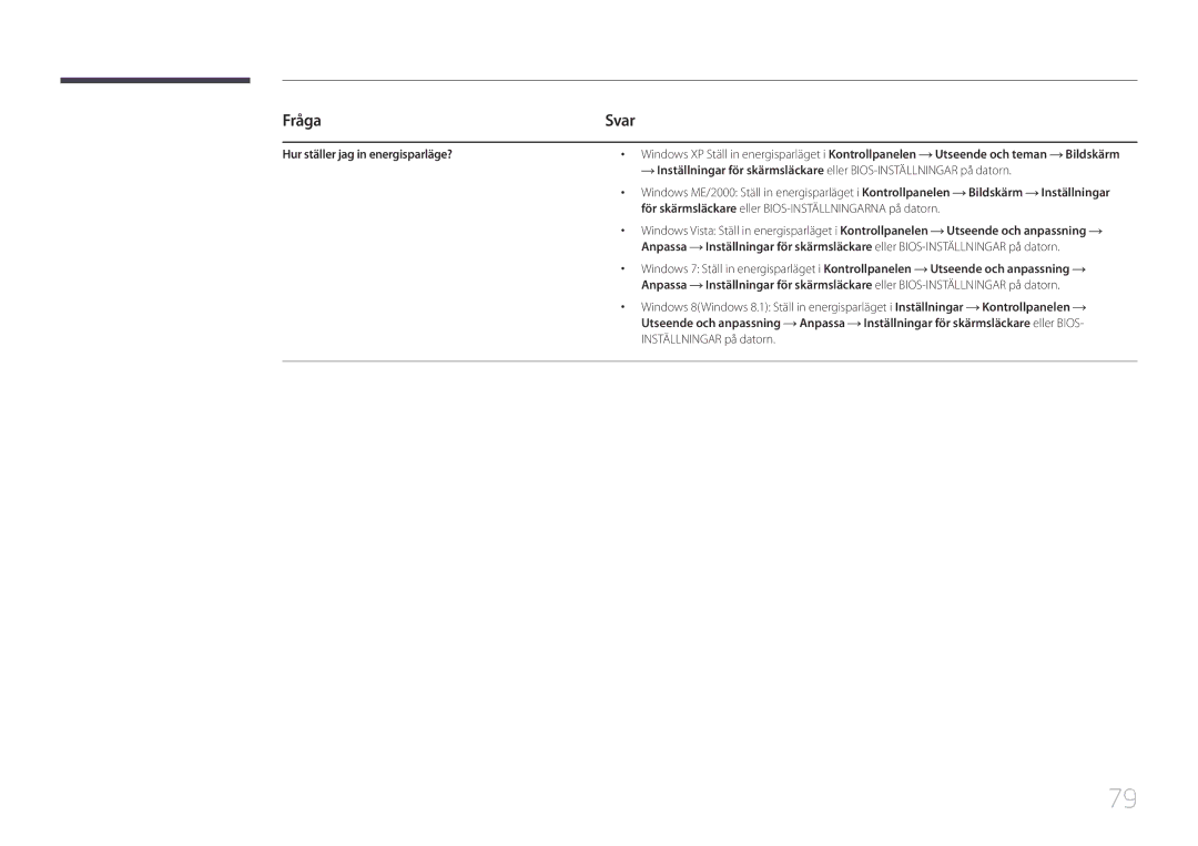 Samsung LS34E790CNS/EN manual Hur ställer jag in energisparläge?, Bildskärm Inställningar, Utseende och anpassning, Anpassa 