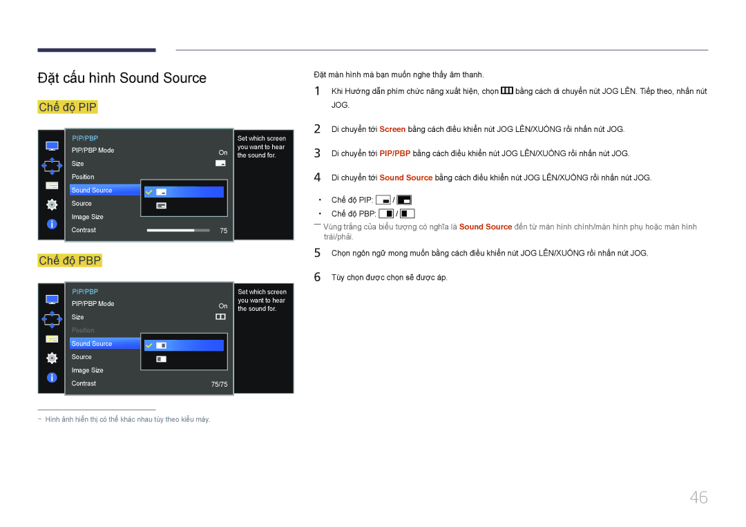 Samsung LS34E790CNS/XV manual Đặ̣t cấ́u hì̀nh Sound Source, Chế́ độ̣ PIP 