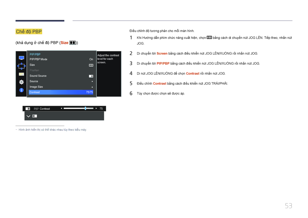 Samsung LS34E790CNS/XV manual PBP Contrast 