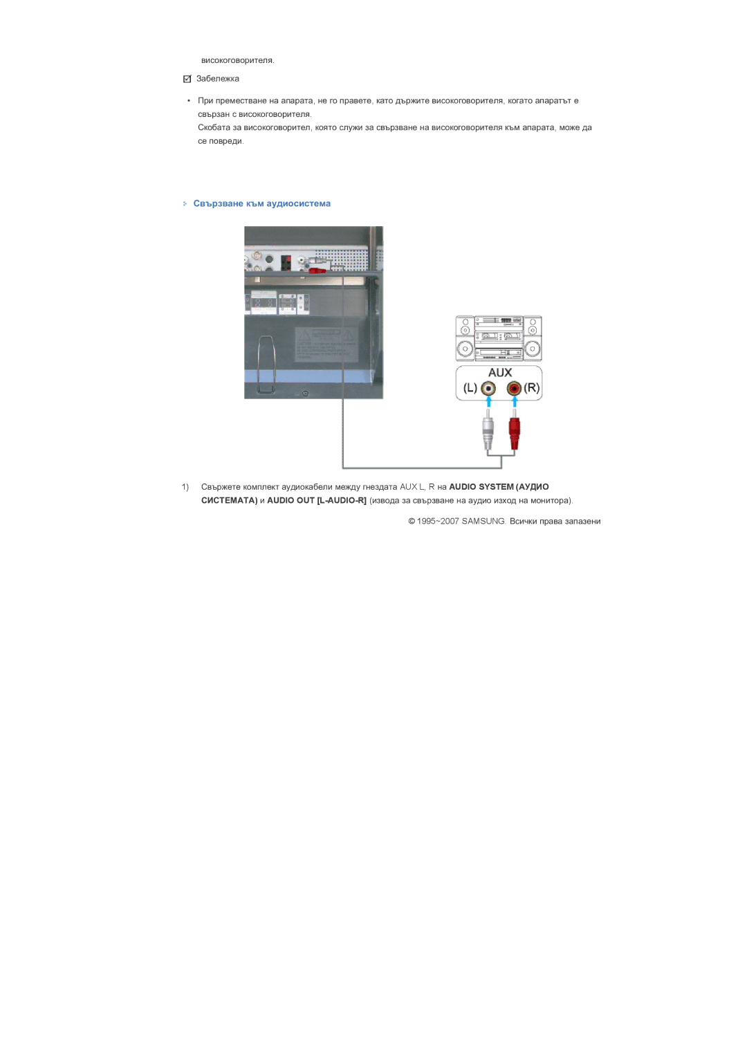 Samsung LS40BHPNS/EDC, LS40BHTNS/EDC, LS40BHYNS/EDC, LS46BHYNS/EDC manual Ɋɜɴɪɡɜɚɧɟ ɤɴɦ ɚɭɞɢɨɫɢɫɬɟɦɚ 