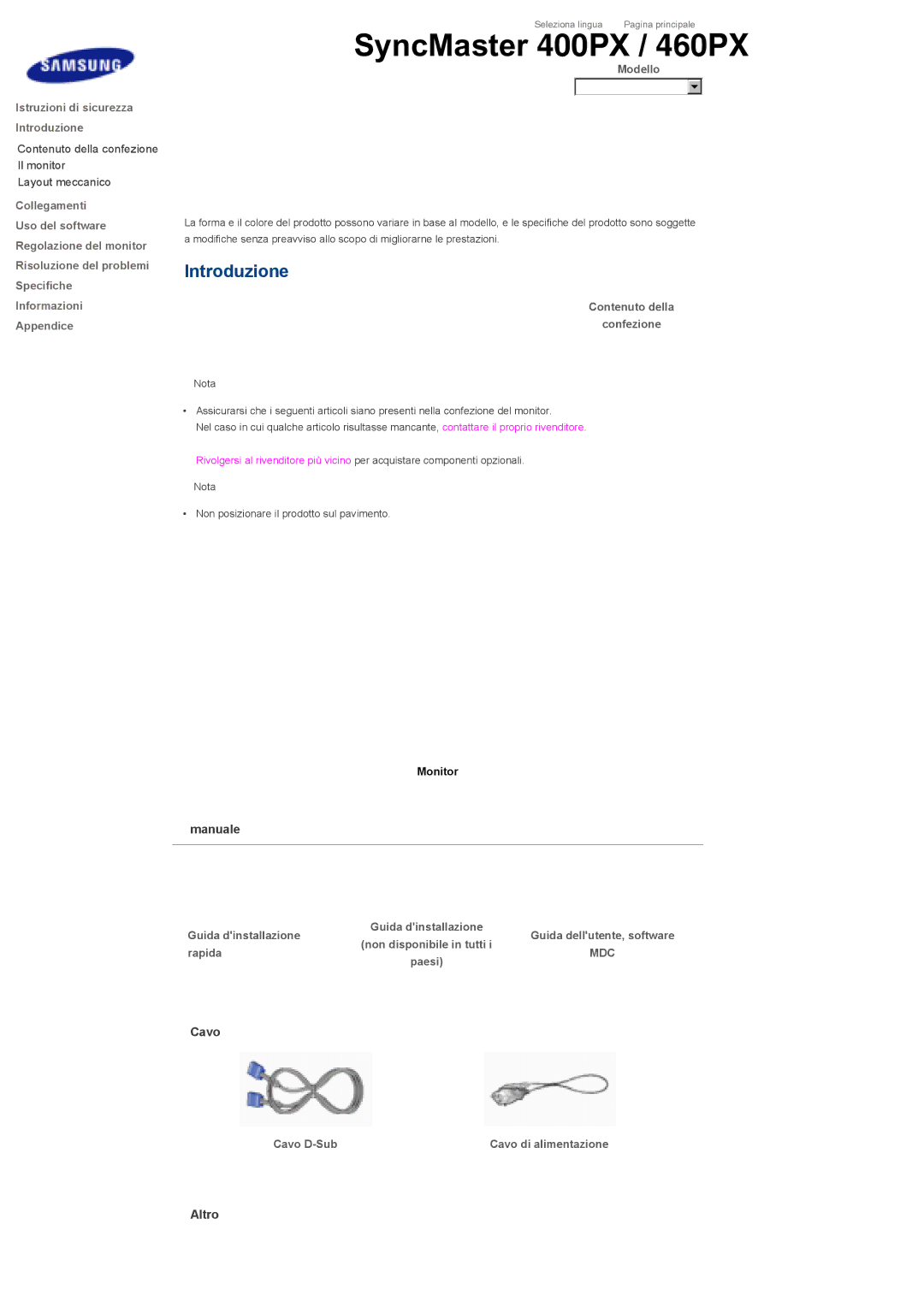 Samsung LS40BHVNS/EDC, LS40BHPNS/EDC, LS46BHZNS/EDC, LS46BHTNS/EDC, LS40BHTNS/EDC, LS40BHYNS/EDC manual SyncMaster 400PX / 460PX 