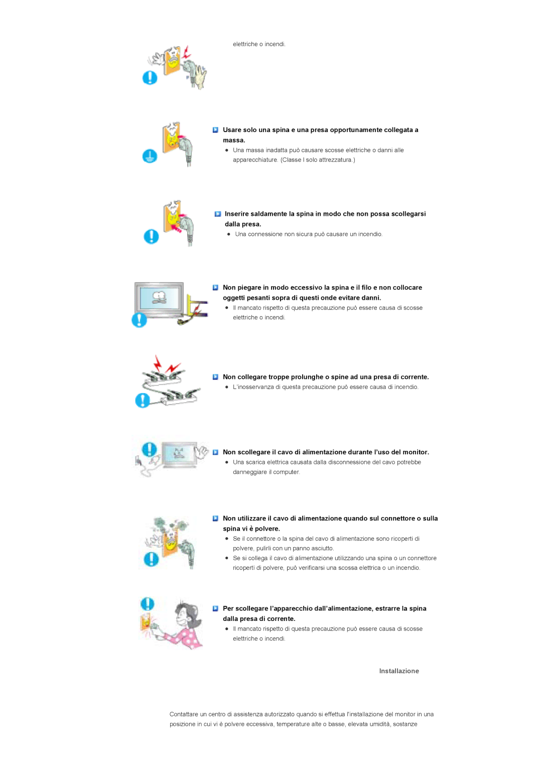 Samsung LS46BHTNS/EDC, LS40BHPNS/EDC, LS40BHVNS/EDC, LS46BHZNS/EDC, LS40BHTNS/EDC, LS40BHYNS/EDC, LS40BHRNS/EDC Installazione 