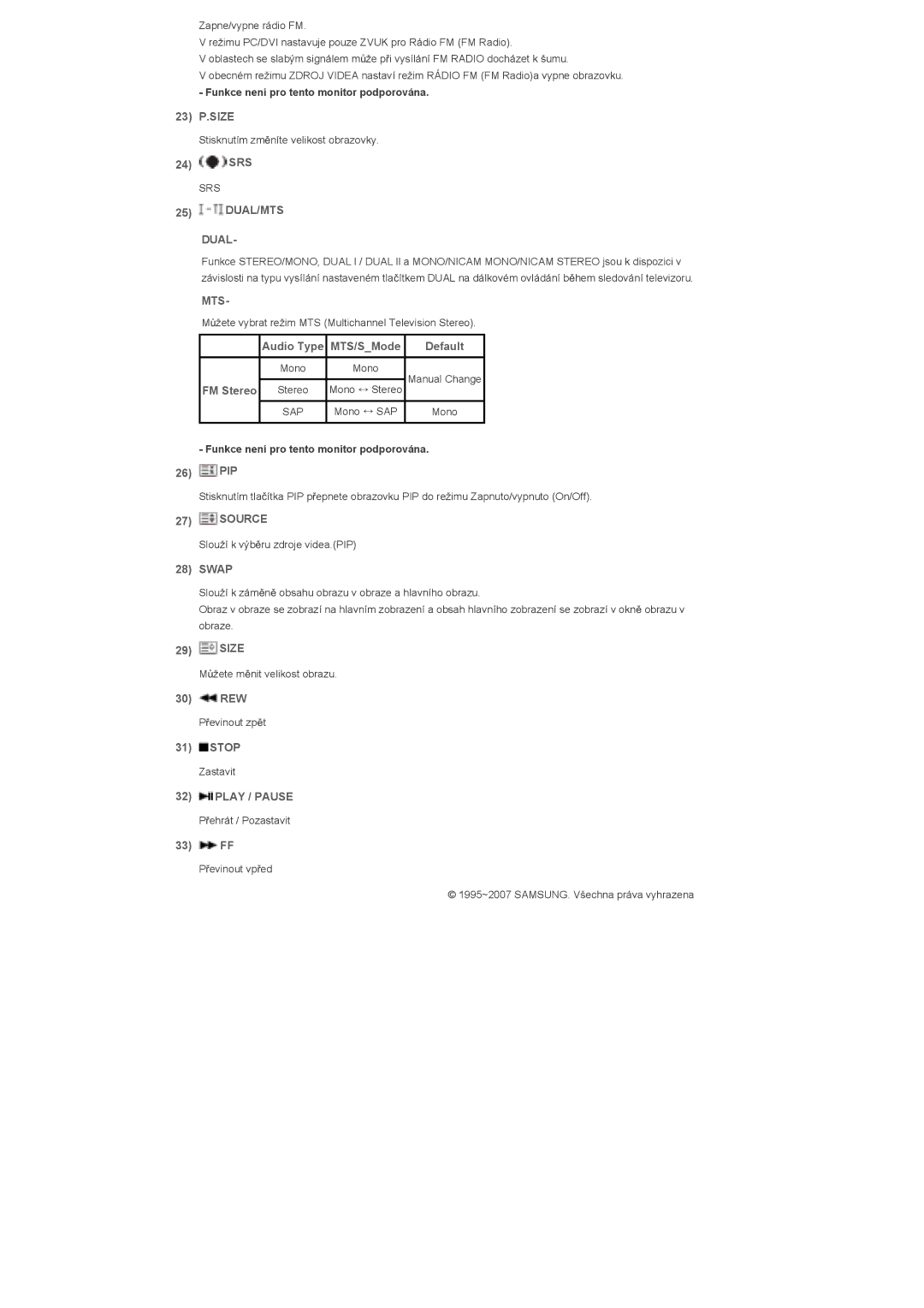 Samsung LS46BHZNS/EDC, LS40BHPNS/EDC, LS46BHTNS/EDC, LS40BHTNS/EDC, LS40BHYNS/EDC, LS40BHRNS/EDC, LS40BHZNS/EDC DUAL/MTS Dual 