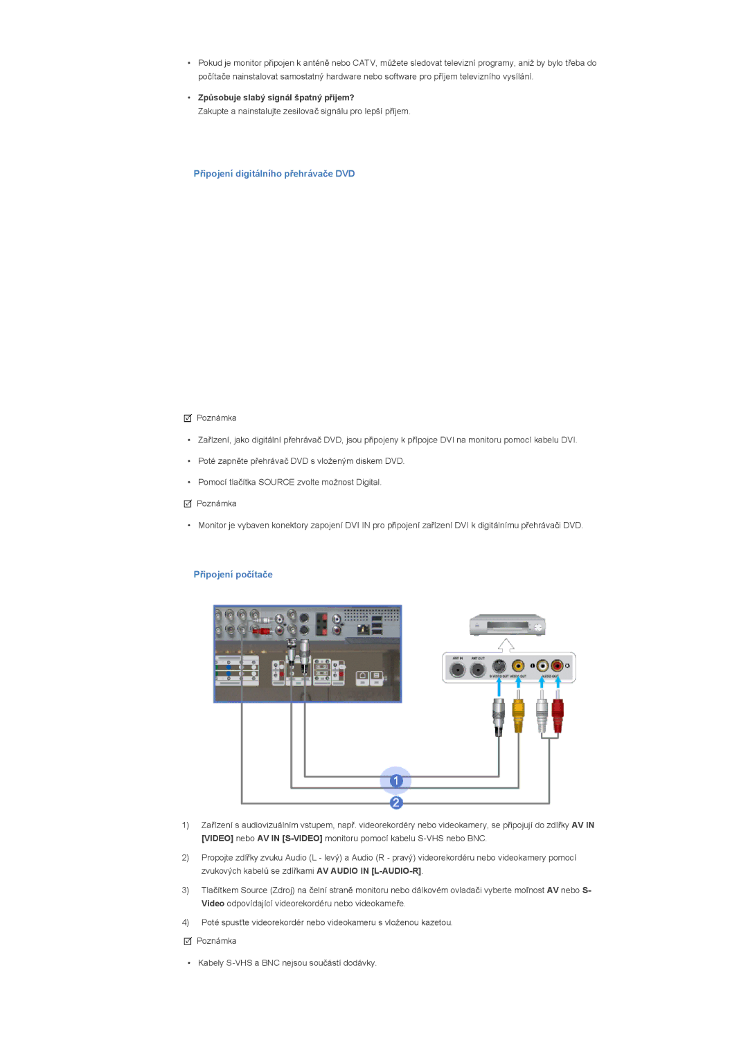 Samsung LS40BHYNS/EDC, LS40BHPNS/EDC, LS46BHZNS/EDC, LS46BHTNS/EDC, LS40BHTNS/EDC manual PĜipojení digitálního pĜehrávaþe DVD 