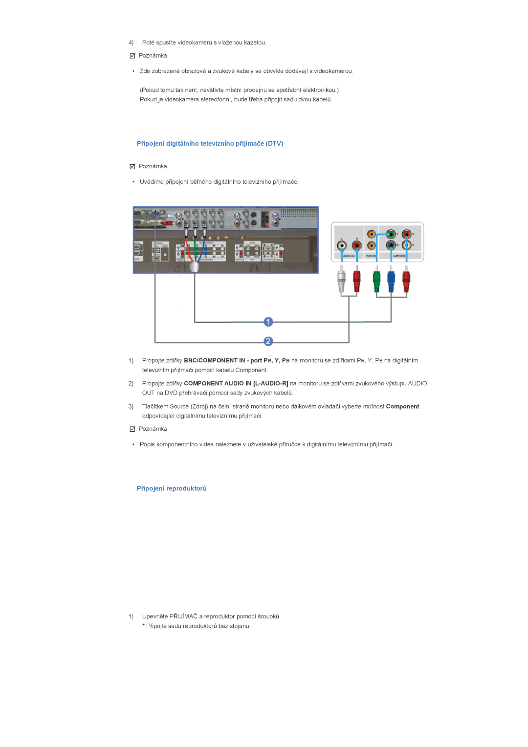 Samsung LS46BHYNS/EDC, LS40BHPNS/EDC, LS46BHZNS/EDC, LS46BHTNS/EDC manual PĜipojení digitálního televizního pĜijímaþe DTV 