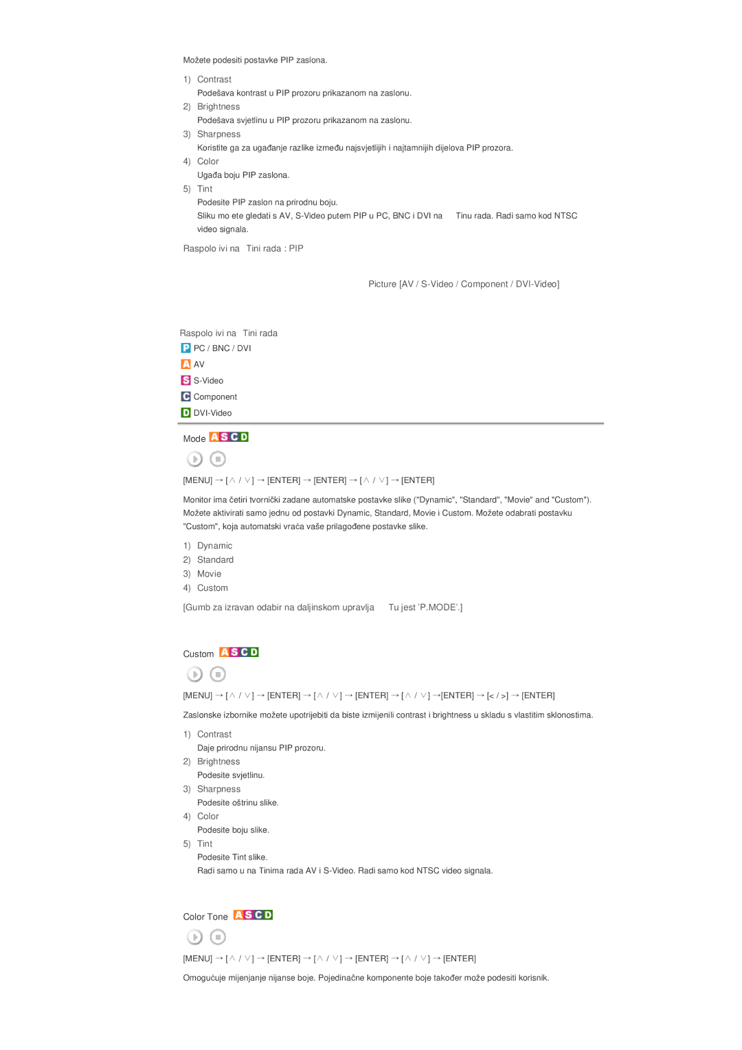 Samsung LS46BHZNS/EDC, LS40BHPNSF/EDC, LS40BHPNS/EDC, LS46BHTNS/EDC, LS40BHTNS/EDC, LS40BHYNS/EDC manual Contrast 