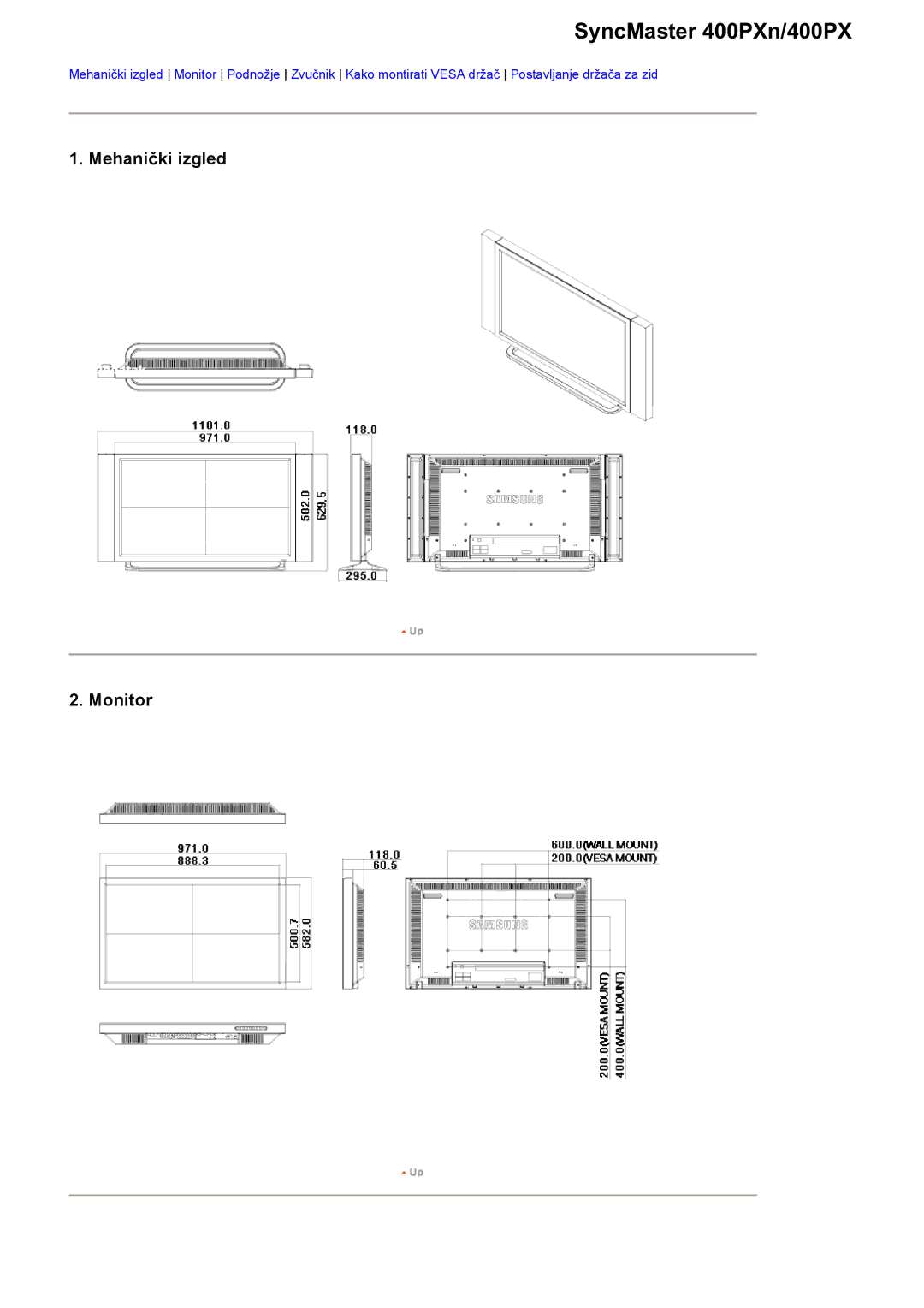 Samsung LS40BHPNS/EDC, LS40BHPNSF/EDC, LS46BHZNS/EDC, LS46BHTNS/EDC, LS40BHTNS/EDC, LS40BHYNS/EDC manual SyncMaster 400PXn/400PX 