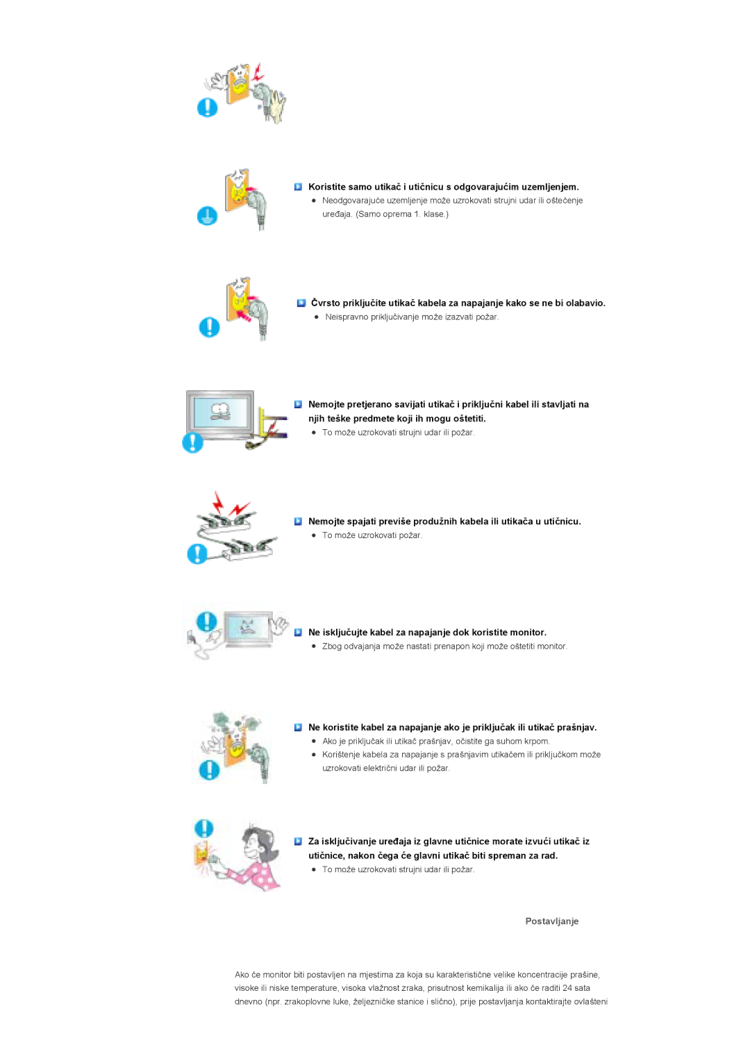 Samsung LS46BHTNS/EDC, LS40BHPNSF/EDC, LS40BHPNS/EDC, LS46BHZNS/EDC, LS40BHTNS/EDC, LS40BHYNS/EDC manual Postavljanje 