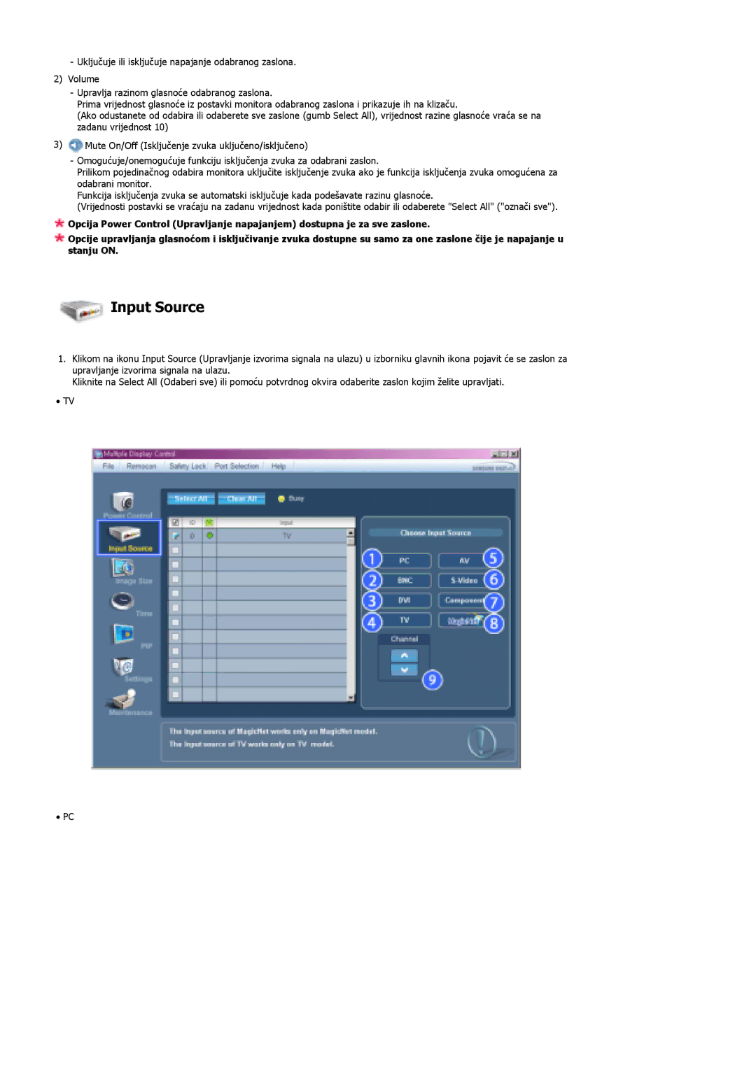 Samsung LS40BHPNSF/EDC, LS40BHPNS/EDC, LS46BHZNS/EDC, LS46BHTNS/EDC, LS40BHTNS/EDC, LS40BHYNS/EDC manual Input Source 