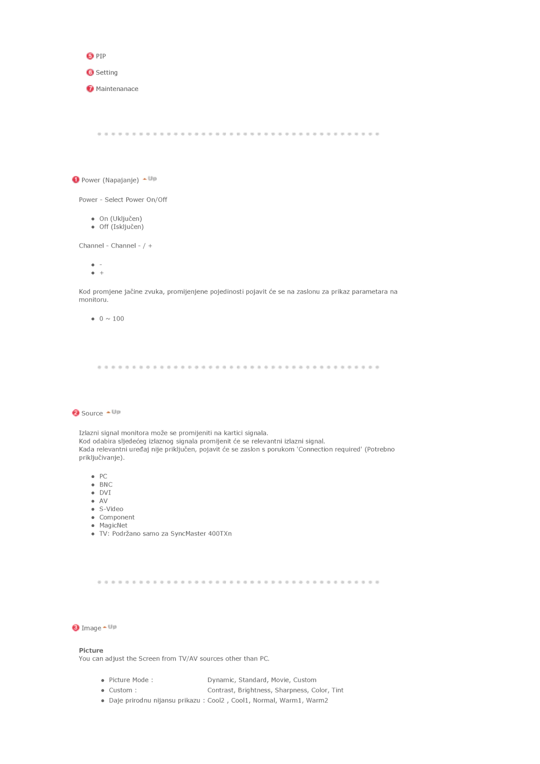 Samsung LS46BHZNS/EDC, LS40BHPNSF/EDC, LS40BHPNS/EDC, LS46BHTNS/EDC, LS40BHTNS/EDC, LS40BHYNS/EDC manual Pip, Picture 