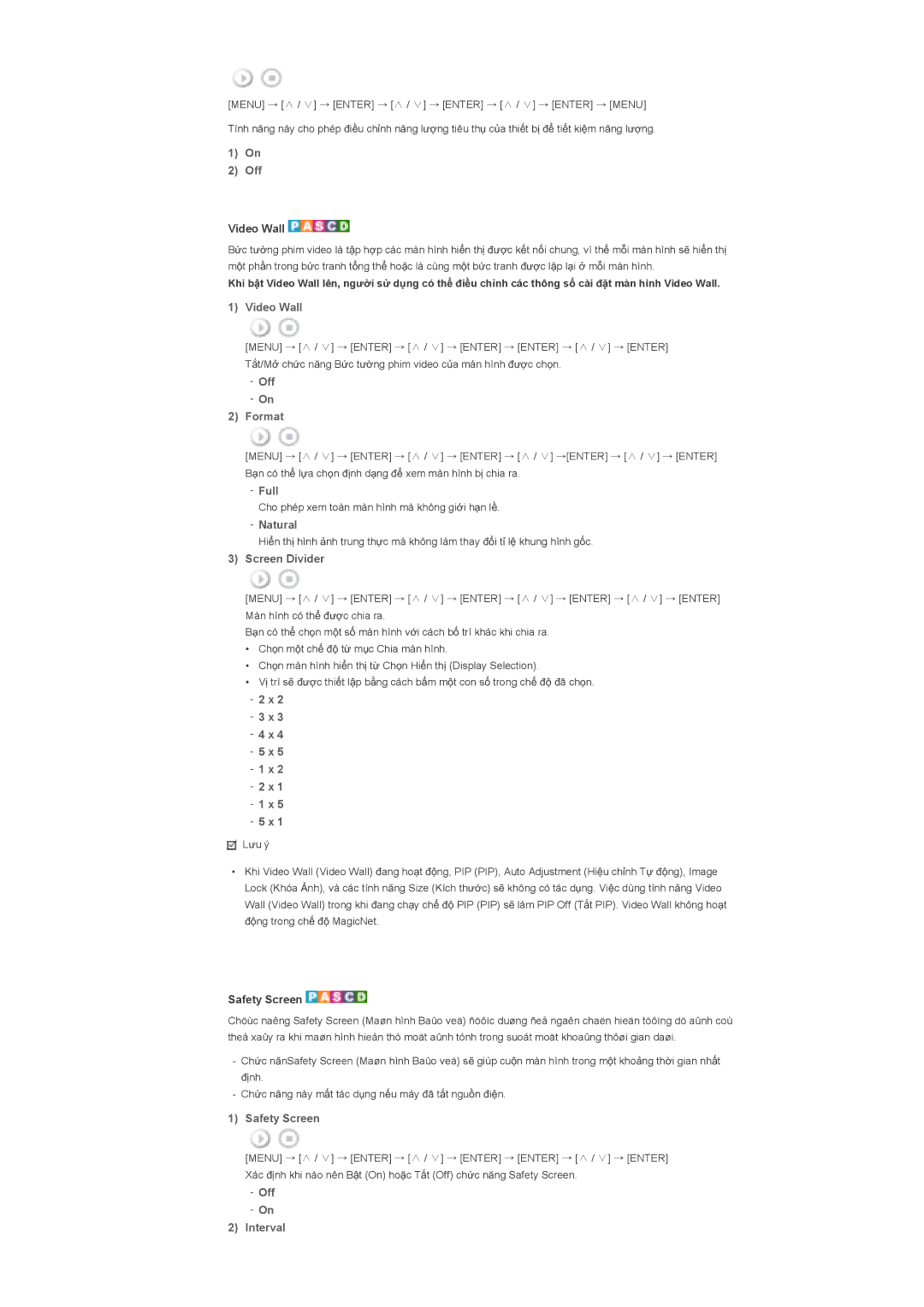 Samsung LS40BHTNB/XSA manual Off Format, Off Interval 