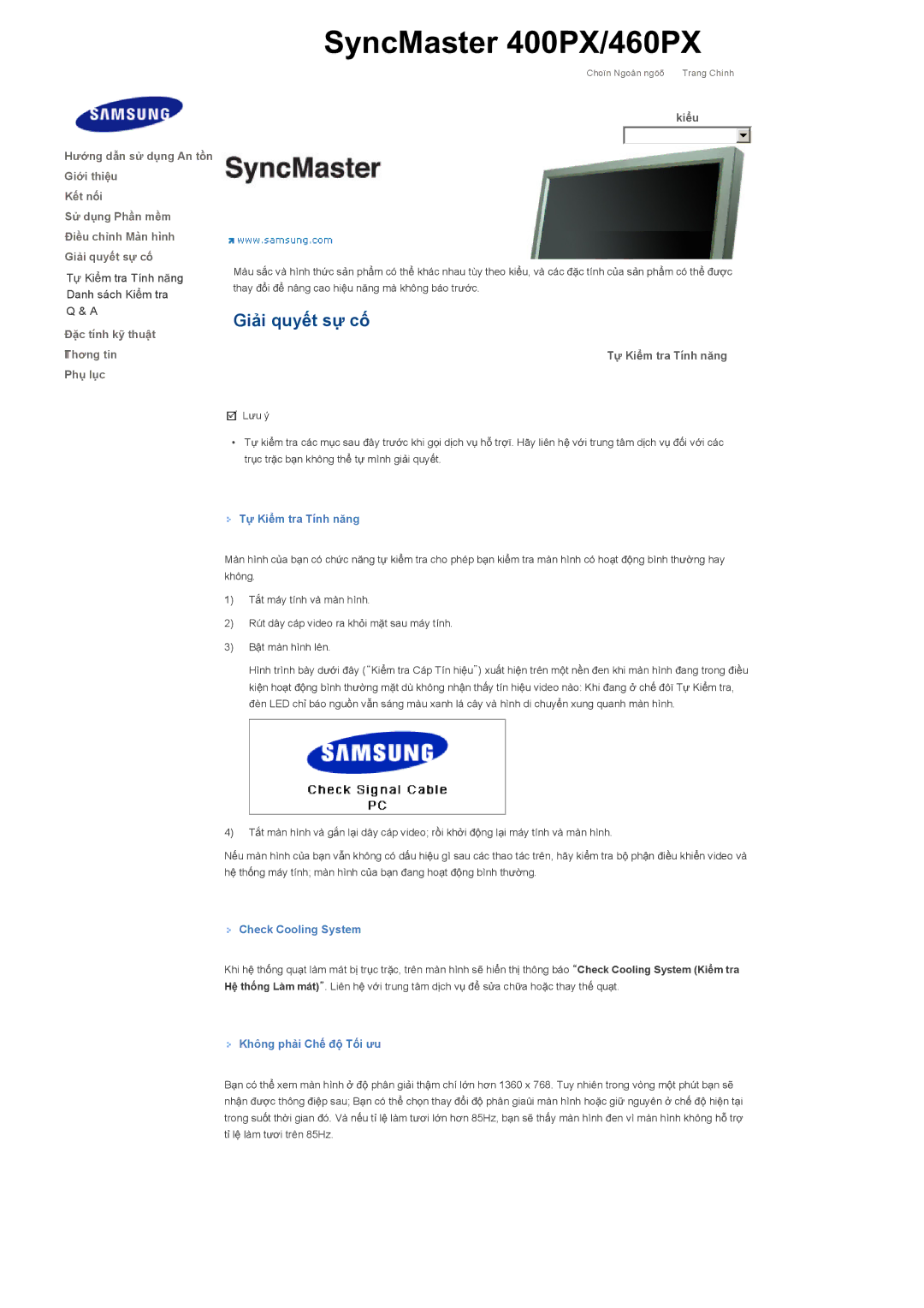 Samsung LS40BHTNB/XSA manual SyncMaster 400PX/460PX 