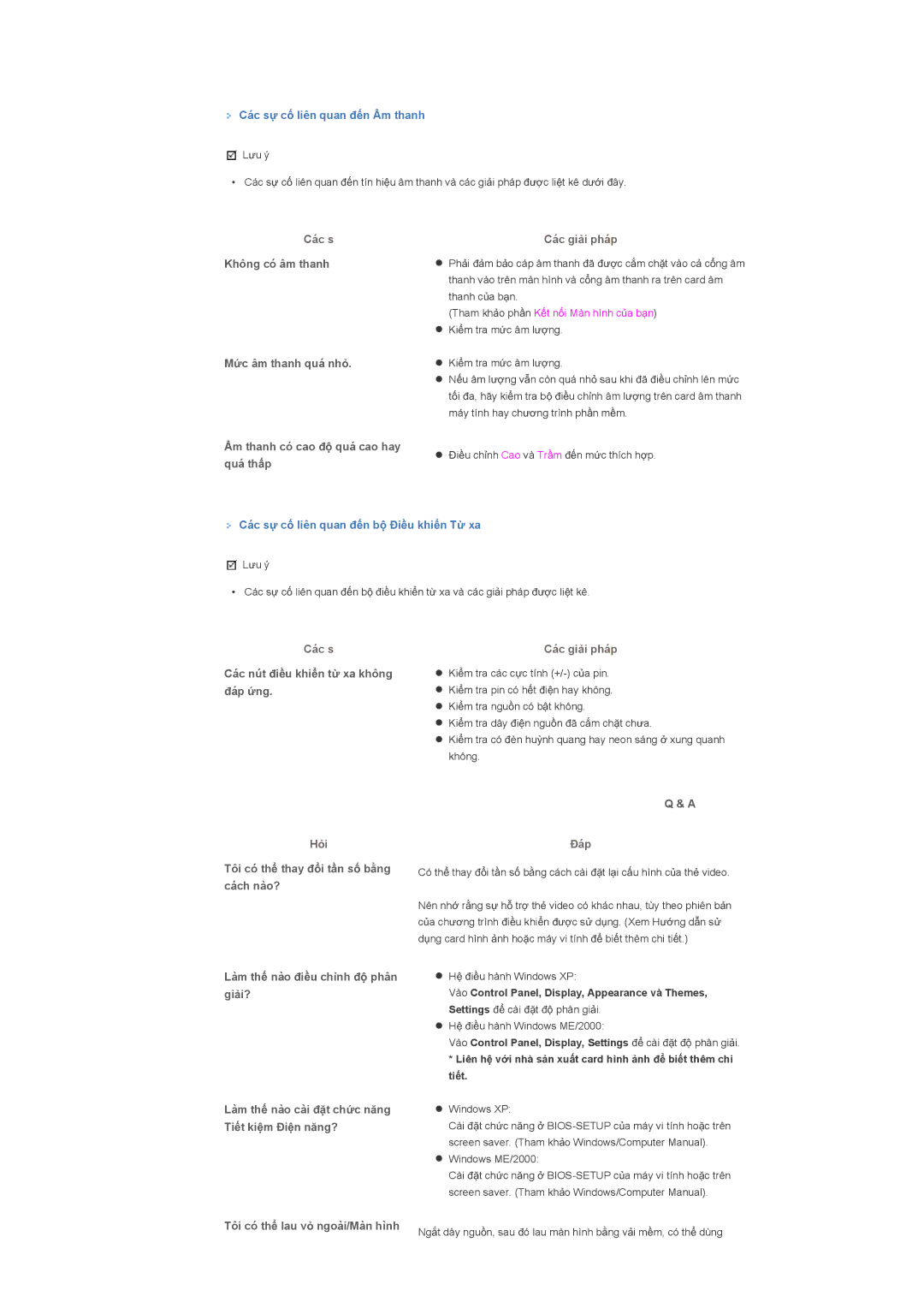 Samsung LS40BHTNB/XSA manual Các sӵ cӕ liên quan ÿӃn Âm thanh, Không có âm thanh 