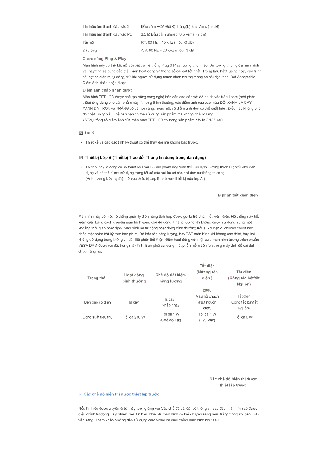 Samsung LS40BHTNB/XSA manual Chӭc năng Plug & Play 