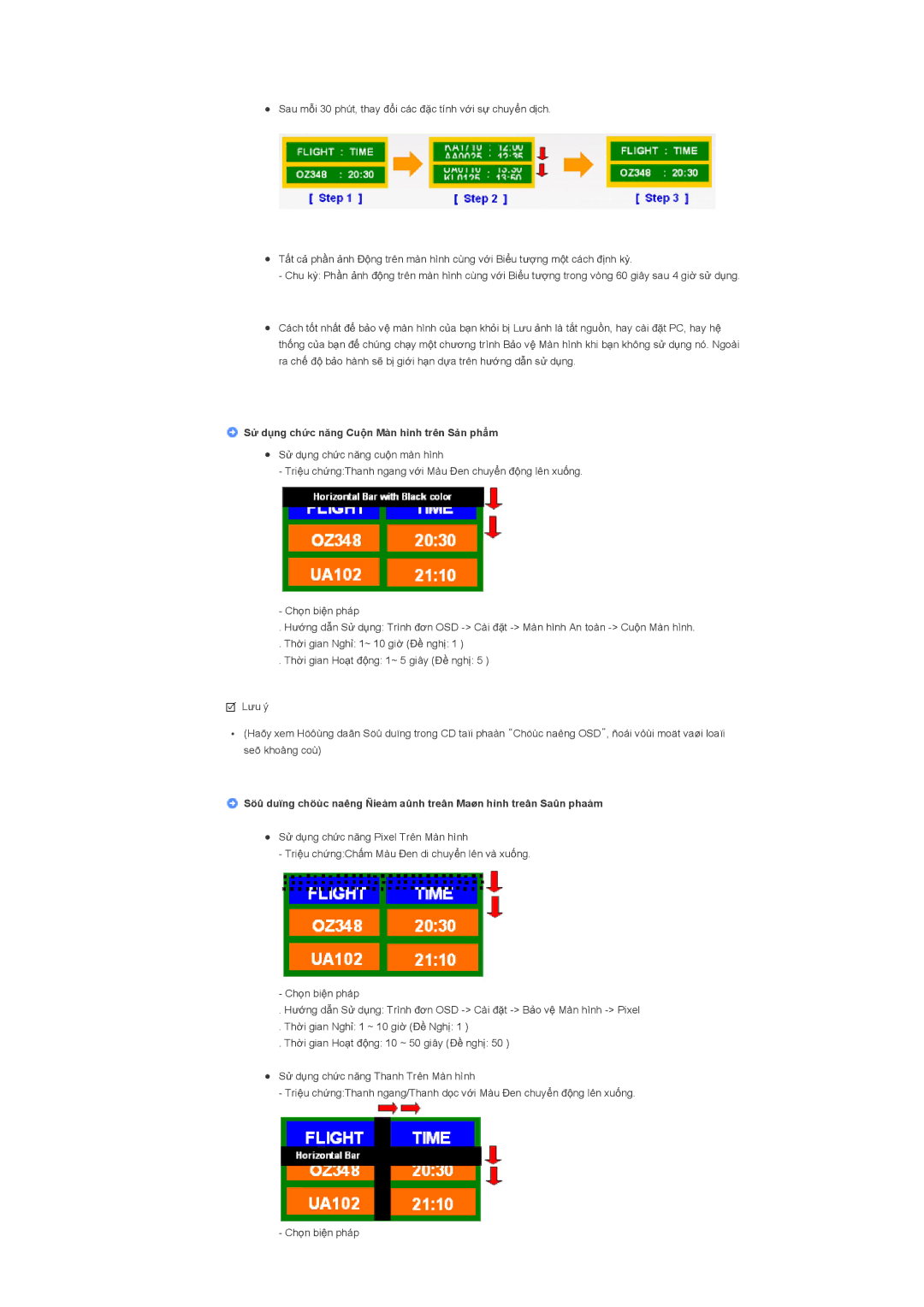 Samsung LS40BHTNB/XSA manual Sӱ dөng chӭc năng Cuӝn Màn hình trên Sҧn phҭm 