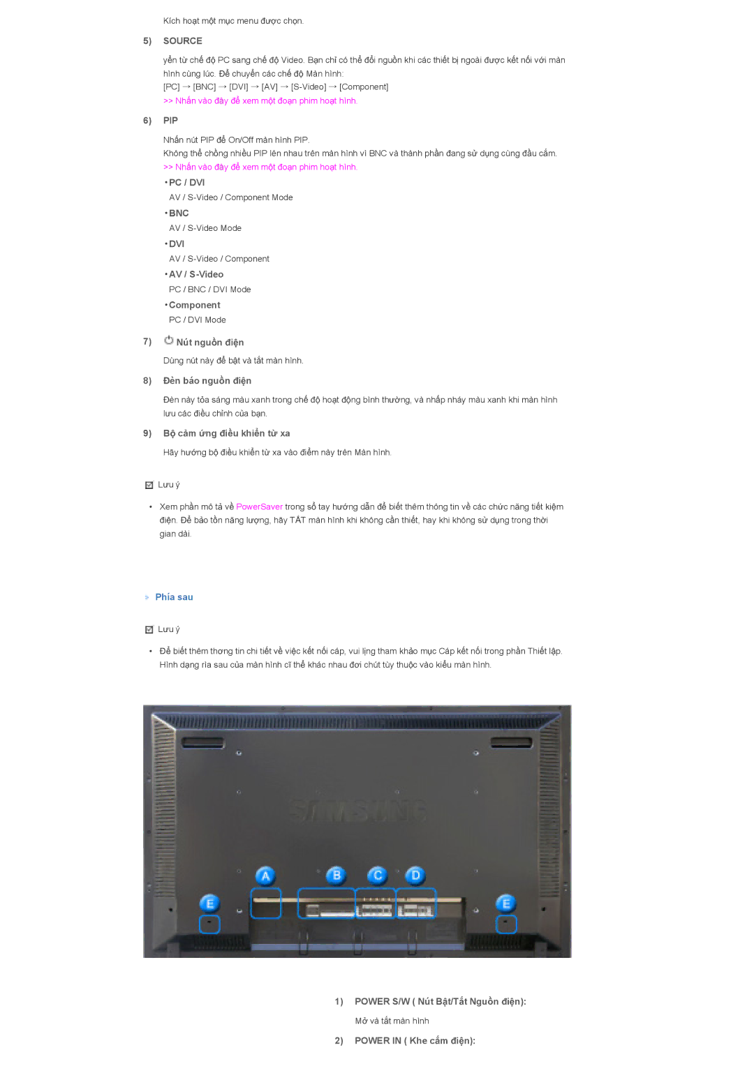 Samsung LS40BHTNB/XSA manual Source 