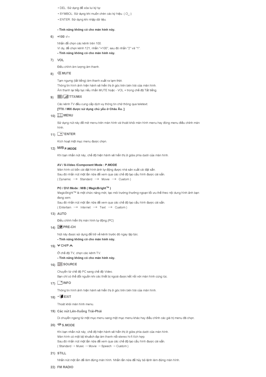 Samsung LS40BHTNB/XSA manual Ttx/Mix 