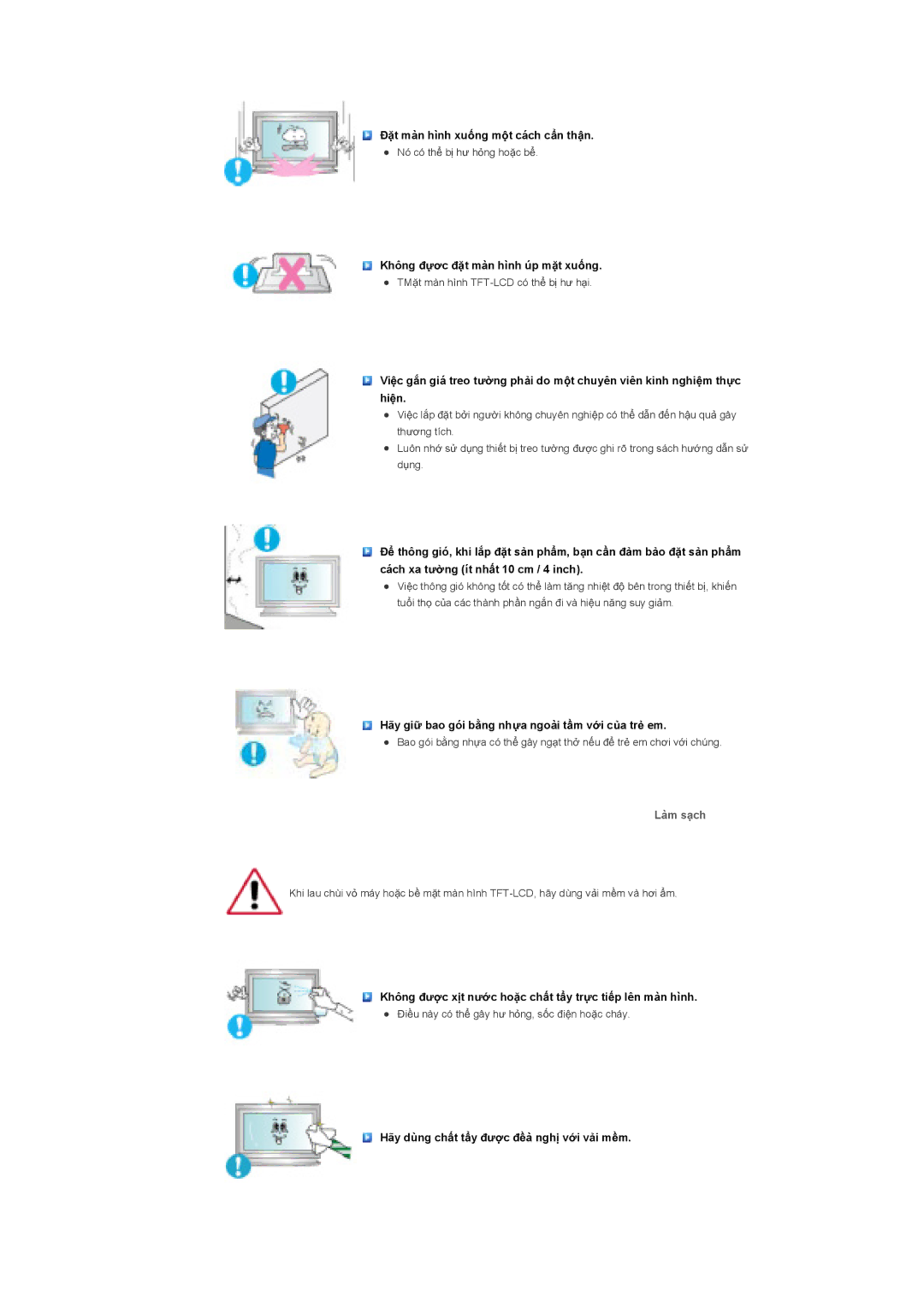 Samsung LS40BHTNB/XSA manual Làm sҥch 