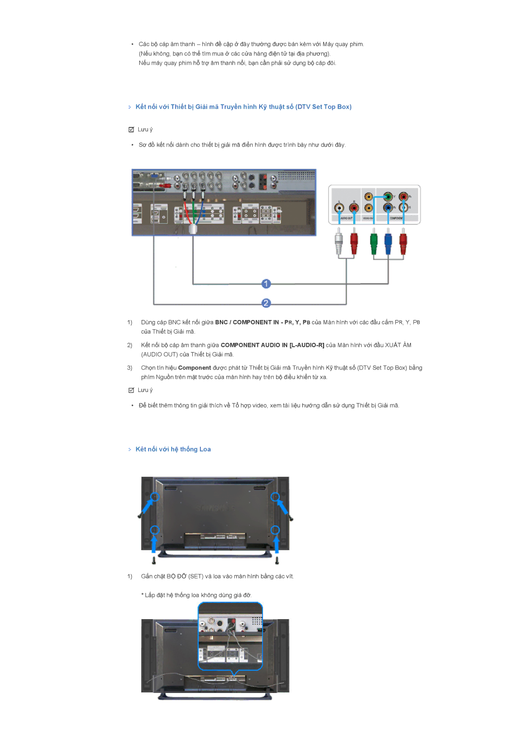 Samsung LS40BHTNB/XSA manual Kêt nӕi vӟi hӋ thӕng Loa 