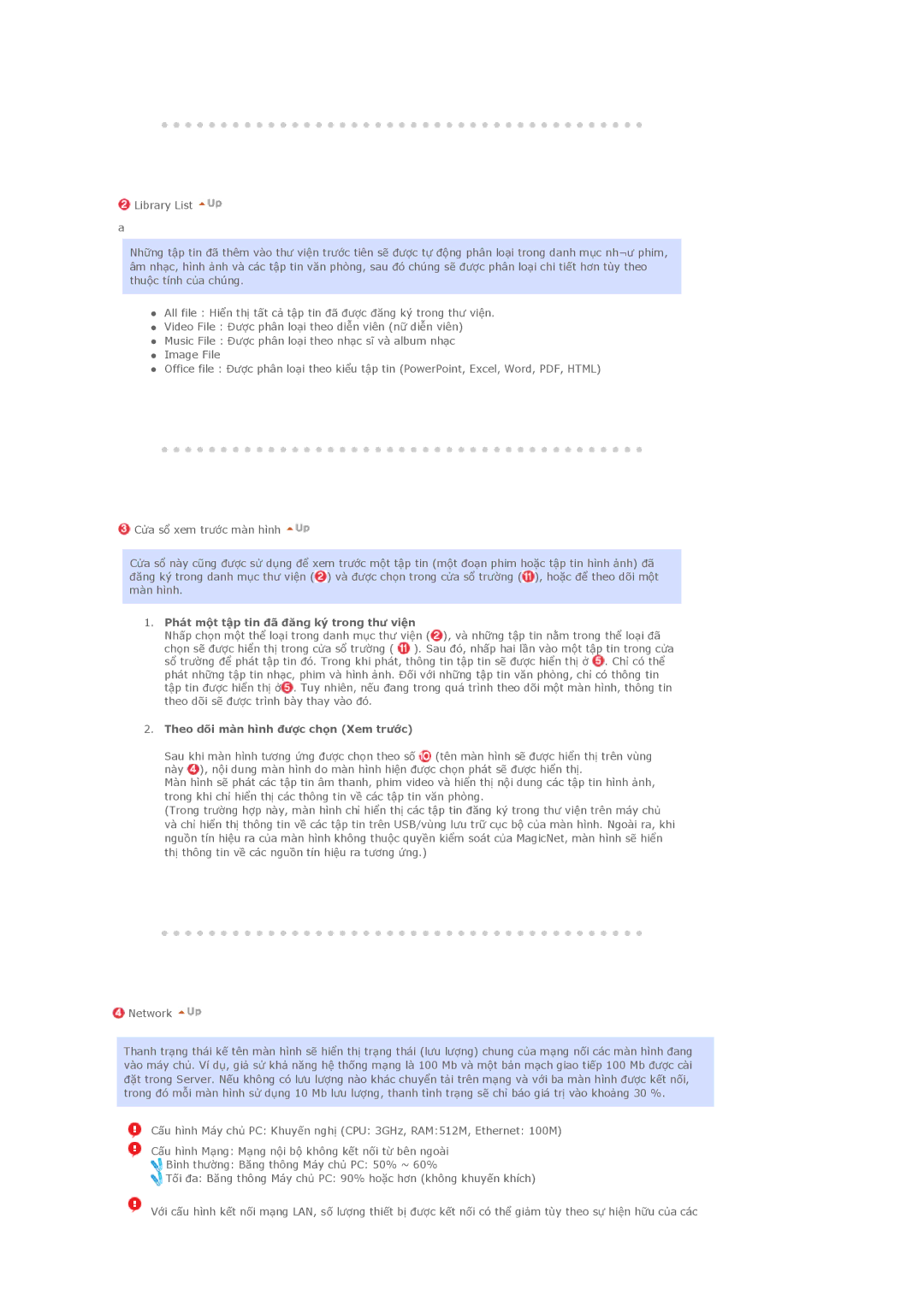 Samsung LS40BHTNB/XSA manual Phát m͙t tɪp tin ÿã ÿăng ký trong thɉ viʄn, Theo dõi màn hình ÿɉͣc ch͍n Xem trɉ͛c 