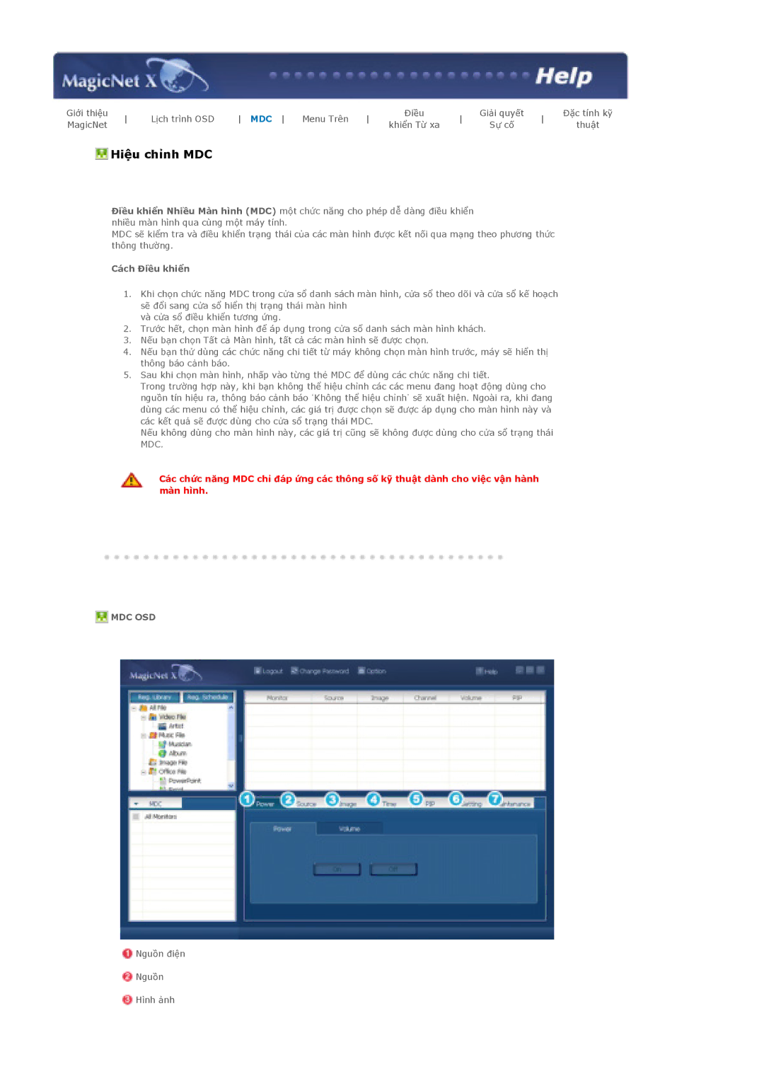 Samsung LS40BHTNB/XSA manual Hiʄu chʆnh MDC, Cách Ĉiɾu khiʀn 