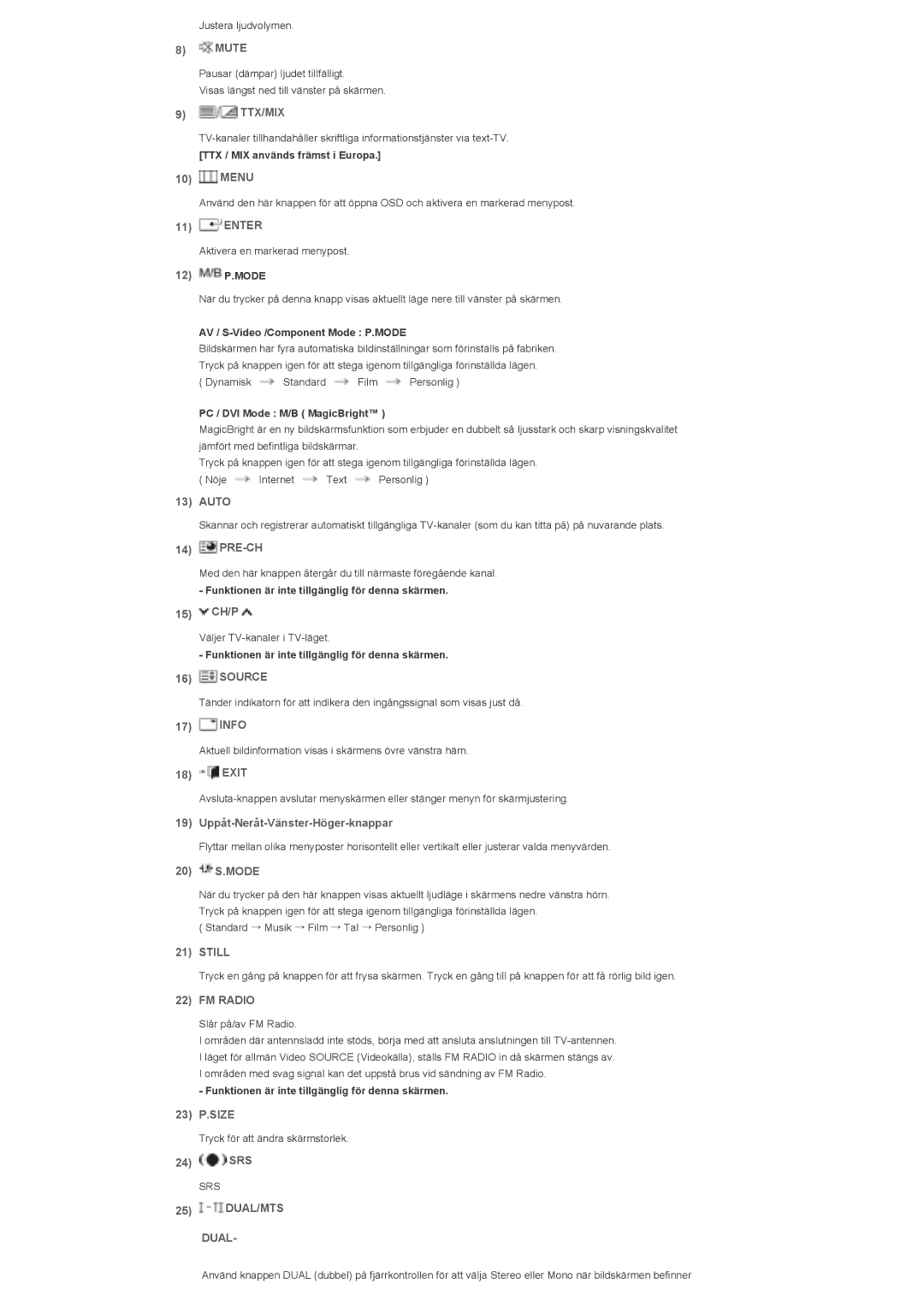 Samsung LS40BHYNS/EDC, LS46BHPNS/EDC, LS40BHPNS/EDC, LS46BHZNS/EDC, LS46BHTNS/EDC, LS40BHTNS/EDC, LS40BHRNS/EDC manual Ttx/Mix 