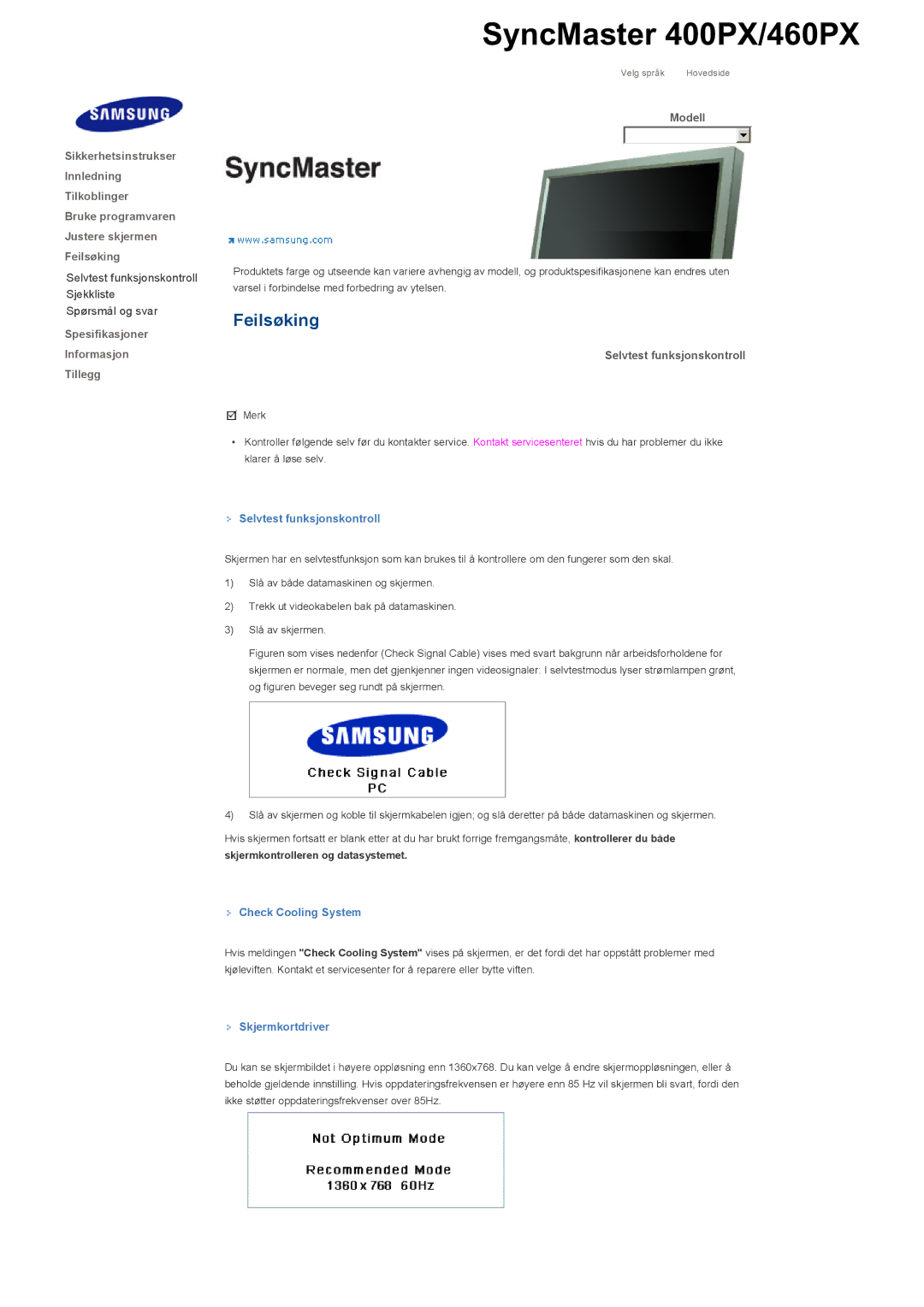 Samsung LS40BHPNS/EDC, LS46BHPNS/EDC, LS46BHZNS/EDC, LS46BHTNS/EDC, LS40BHTNS/EDC, LS40BHYNS/EDC manual SyncMaster 400PX/460PX 