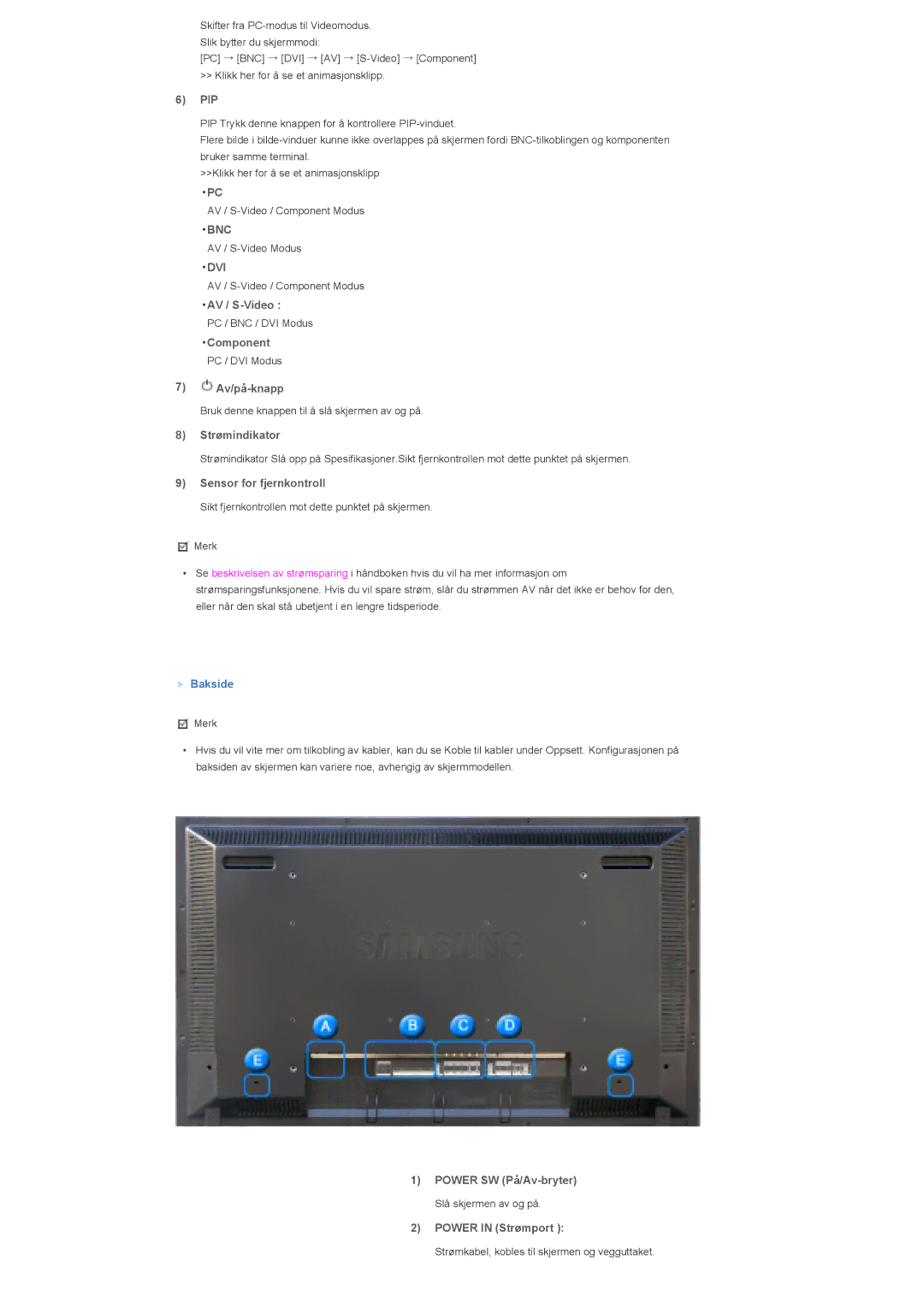 Samsung LS46BHZNS/EDC, LS46BHPNS/EDC, LS40BHPNS/EDC, LS46BHTNS/EDC, LS40BHTNS/EDC, LS40BHYNS/EDC, LS40BHRNS/EDC manual Bnc 