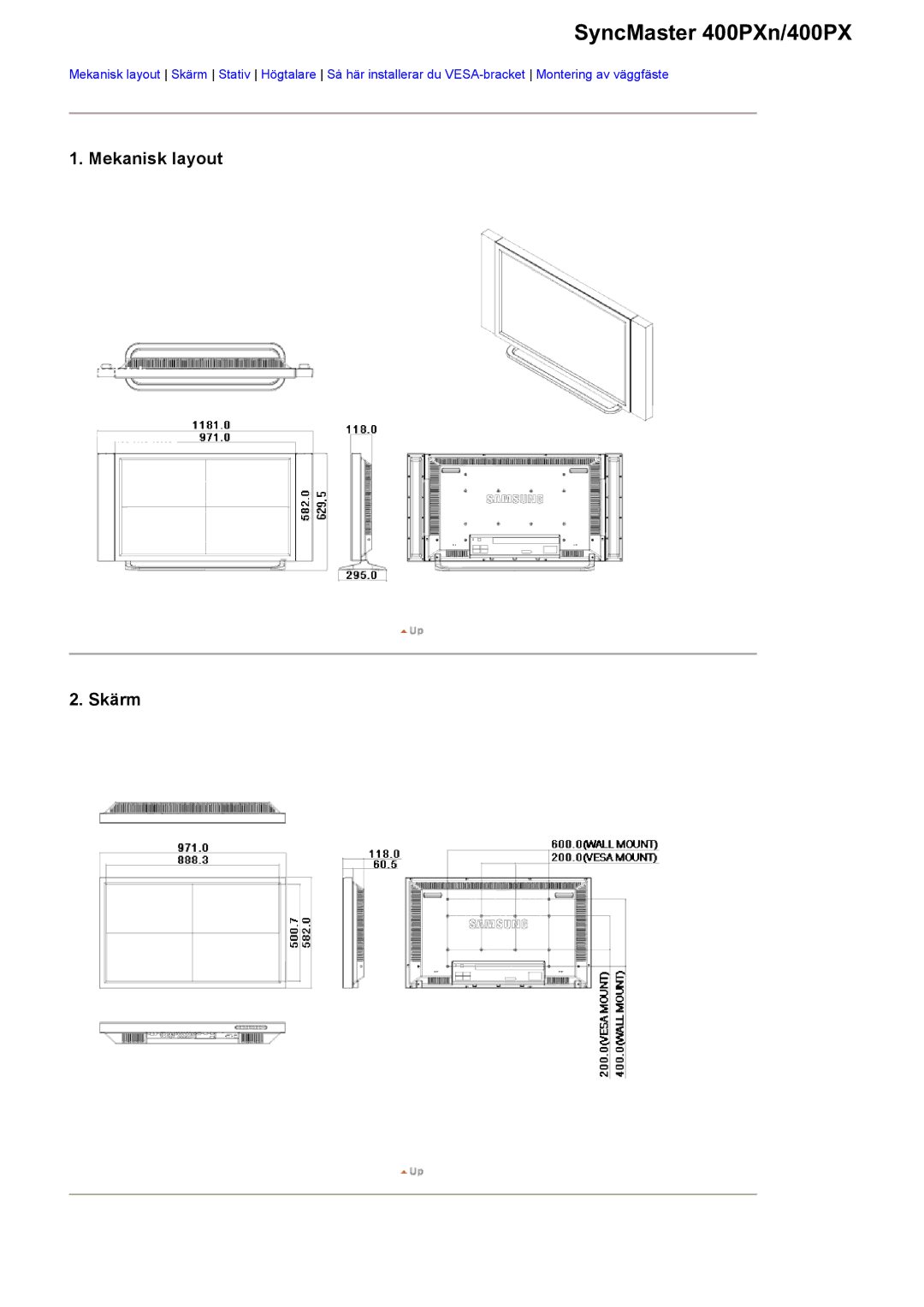 Samsung LS40BHRNS/EDC, LS46BHPNS/EDC, LS40BHPNS/EDC, LS46BHZNS/EDC, LS46BHTNS/EDC, LS40BHTNS/EDC manual SyncMaster 400PXn/400PX 