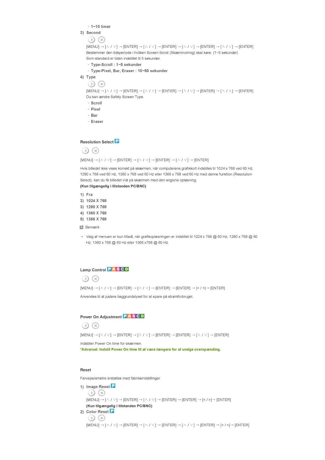 Samsung LS46BHZNS/EDC, LS46BHPNS/EDC, LS40BHPNS/EDC, LS46BHTNS/EDC, LS40BHTNS/EDC, LS40BHYNS/EDC manual ~10 timer Second 