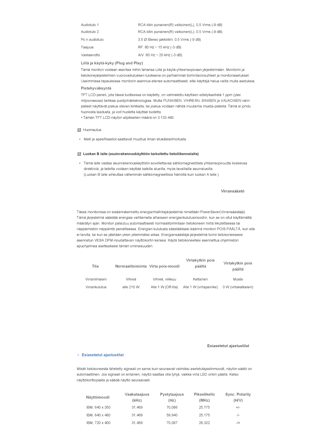 Samsung LS40BHRNS/EDC, LS46BHPNS/EDC, LS40BHPNS/EDC, LS46BHZNS/EDC, LS46BHTNS/EDC, LS40BHTNS/EDC, LS40BHYNS/EDC manual IBM, 640 x 