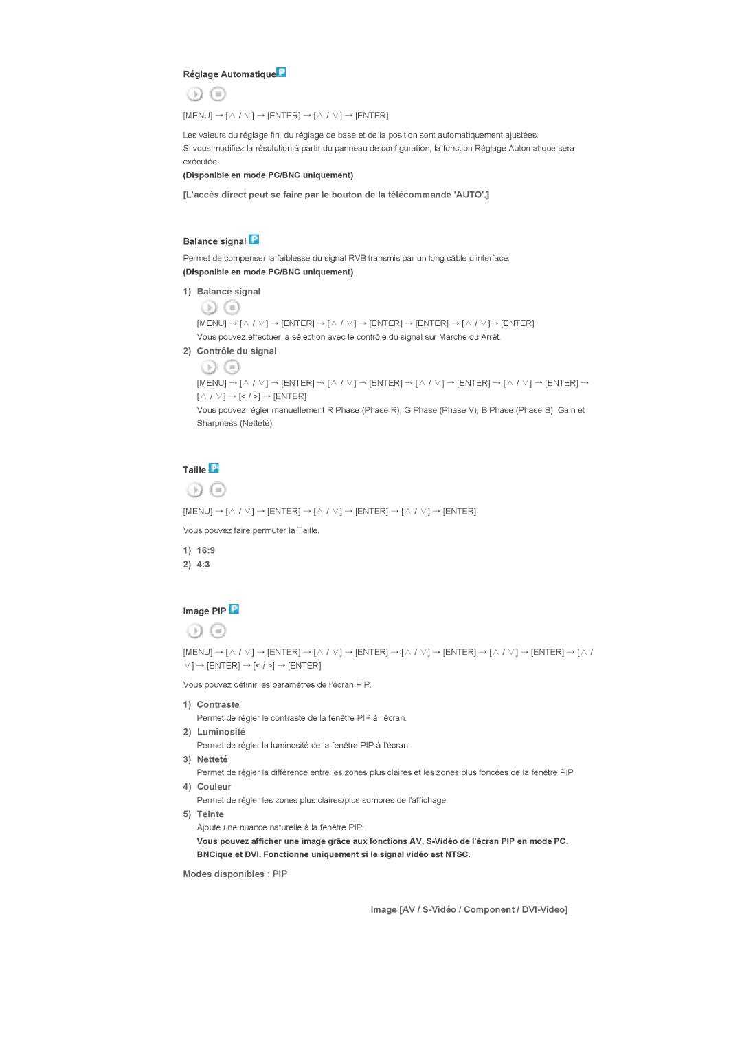 Samsung LS40BHRNSF/EDC, LS46BHPNS/EDC, LS40BHRNB/EDC, LS40BHPNSF/EDC, LS46BHPNSF/EDC, LS40BHYNB/EDC manual Balance signal 