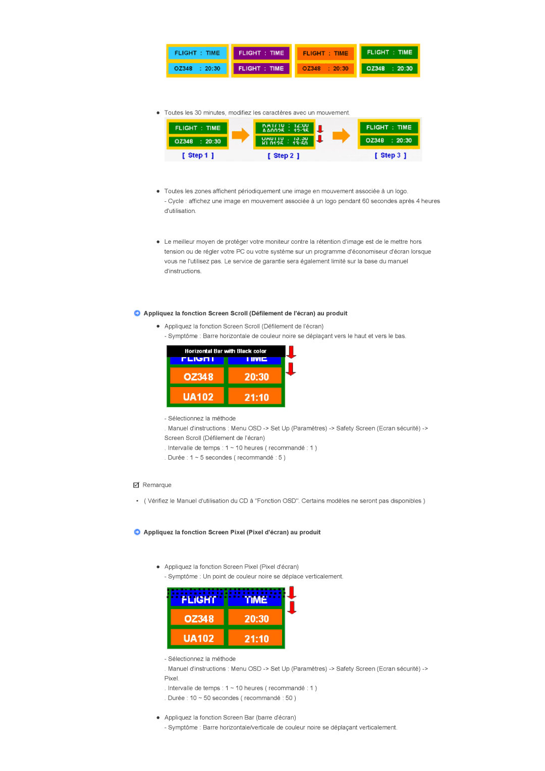 Samsung LS40BHRNS/EDC, LS46BHPNS/EDC, LS40BHRNSF/EDC manual Appliquez la fonction Screen Pixel Pixel décran au produit 