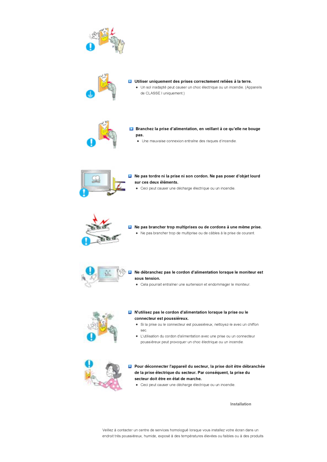 Samsung LS40BHPNSF/EDC, LS46BHPNS/EDC, LS40BHRNSF/EDC, LS40BHRNB/EDC, LS46BHPNSF/EDC, LS40BHYNB/EDC, LS40BHTNB/EDC Installation 