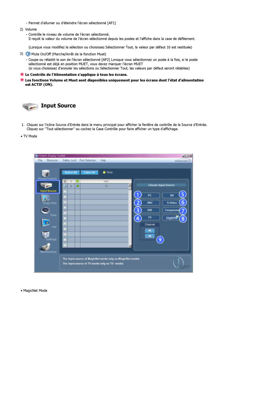 Samsung LS40BHRNSF/EDC, LS46BHPNS/EDC, LS40BHRNB/EDC, LS40BHPNSF/EDC, LS46BHPNSF/EDC, LS40BHYNB/EDC, LS40BHTNB/EDC Input Source 