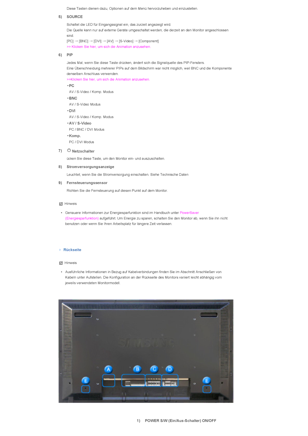 Samsung LS40BHYNS/EDC, LS46BHTNBF/EDC, LS46BHYNBF/EDC, LS46BHPNS/EDC, LS40BHTNB/EDC, LS40BHYNSF/EDC, LS46BHYNSF/EDC manual Source 