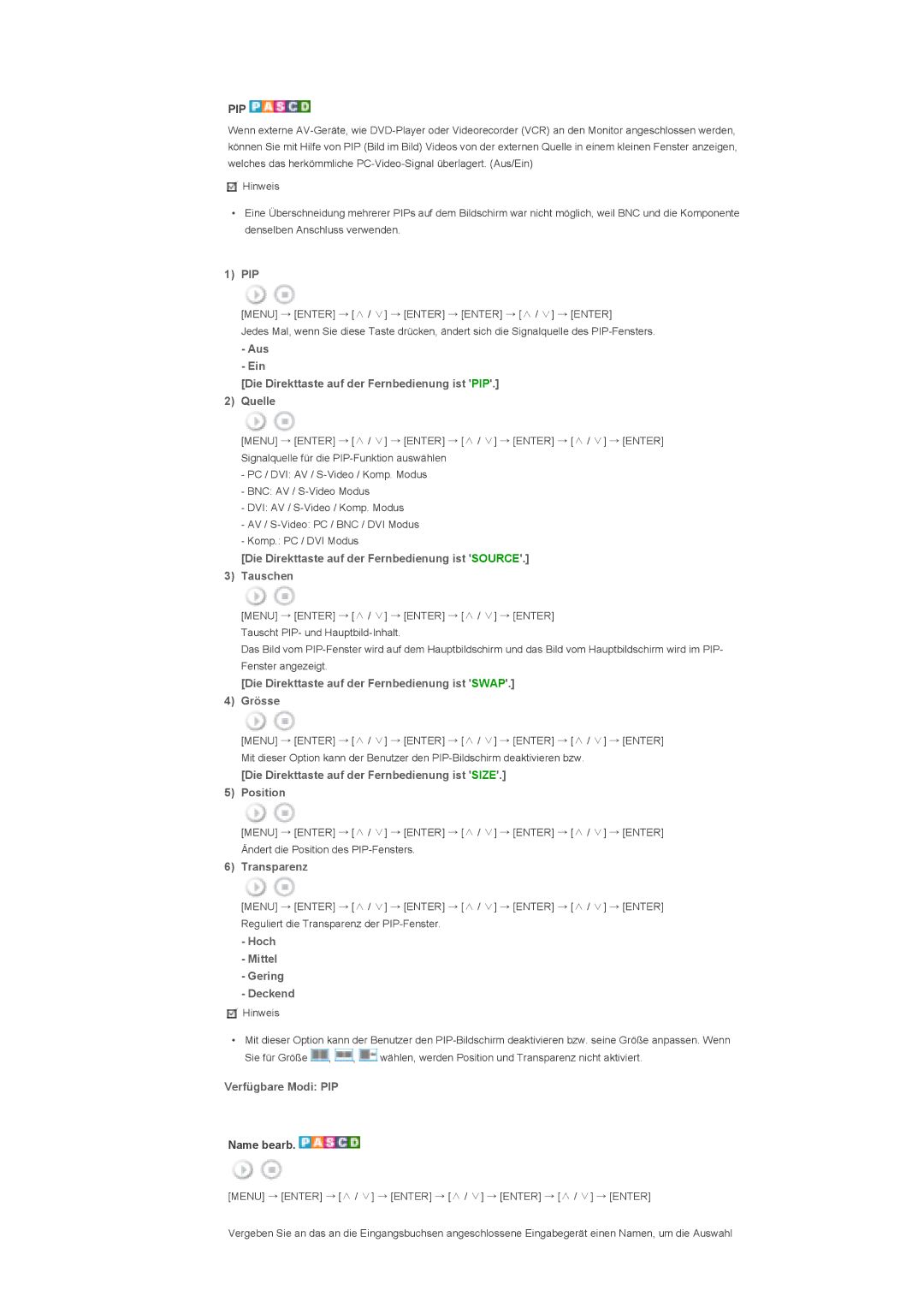 Samsung LS40BHZNS/EDC, LS46BHTNBF/EDC, LS46BHYNBF/EDC, LS46BHPNS/EDC, LS40BHTNB/EDC, LS40BHYNSF/EDC manual Fenster angezeigt 