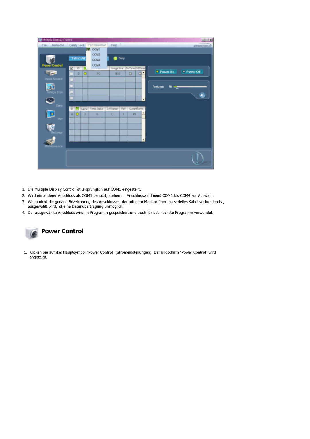 Samsung LS40BPPNB/EDC, LS46BPPNB/EDC, LS46BPPNS/EDC, LS40BPPNS/EDC manual Power Control 