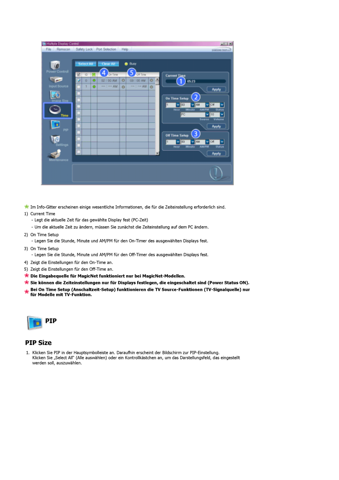 Samsung LS40BPPNS/EDC, LS46BPPNB/EDC, LS40BPPNB/EDC, LS46BPPNS/EDC manual Pip, PIP Size 