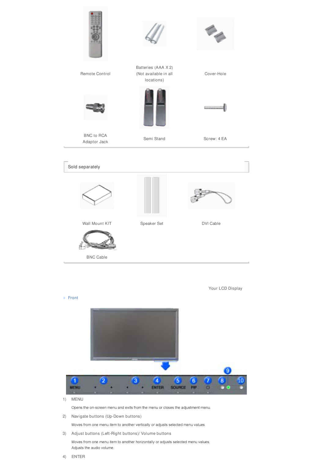 Samsung LS46BPTNB/EDC, LS46BPTNS/EDC, LS46BPPNB/EDC, LS40BPPNB/EDC, LS46BPPNS/EDC, LS40BPPNS/EDC, LS46BPPNB/XAA Menu, Enter 