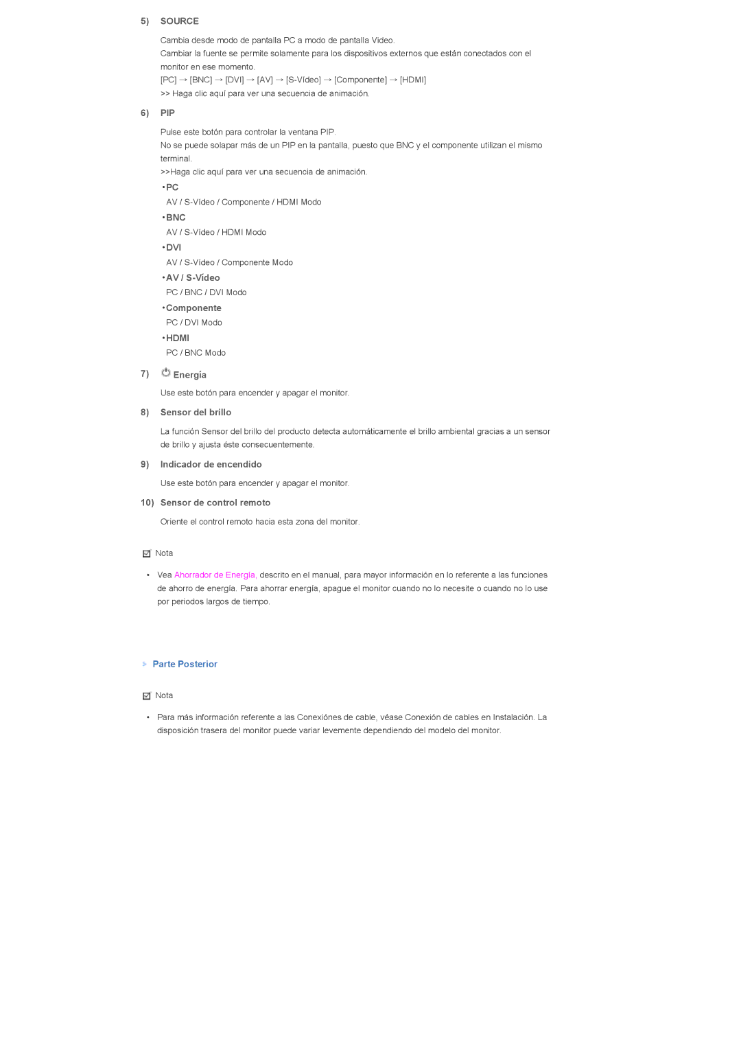 Samsung LS46BPPNS/EDC, LS46BPTNS/EDC, LS46BPPNB/EDC, LS40BPPNB/EDC, LS46BPTNB/EDC, LS40BPPNS/EDC manual Source, Bnc, Dvi, Hdmi 