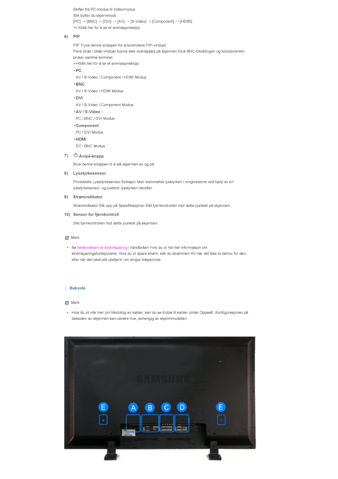 Samsung LS46BPPNS/EDC, LS46BPTNS/EDC, LS46BPPNB/EDC, LS40BPPNB/EDC, LS46BPTNB/EDC, LS40BPPNS/EDC manual Bnc, Dvi, Hdmi 