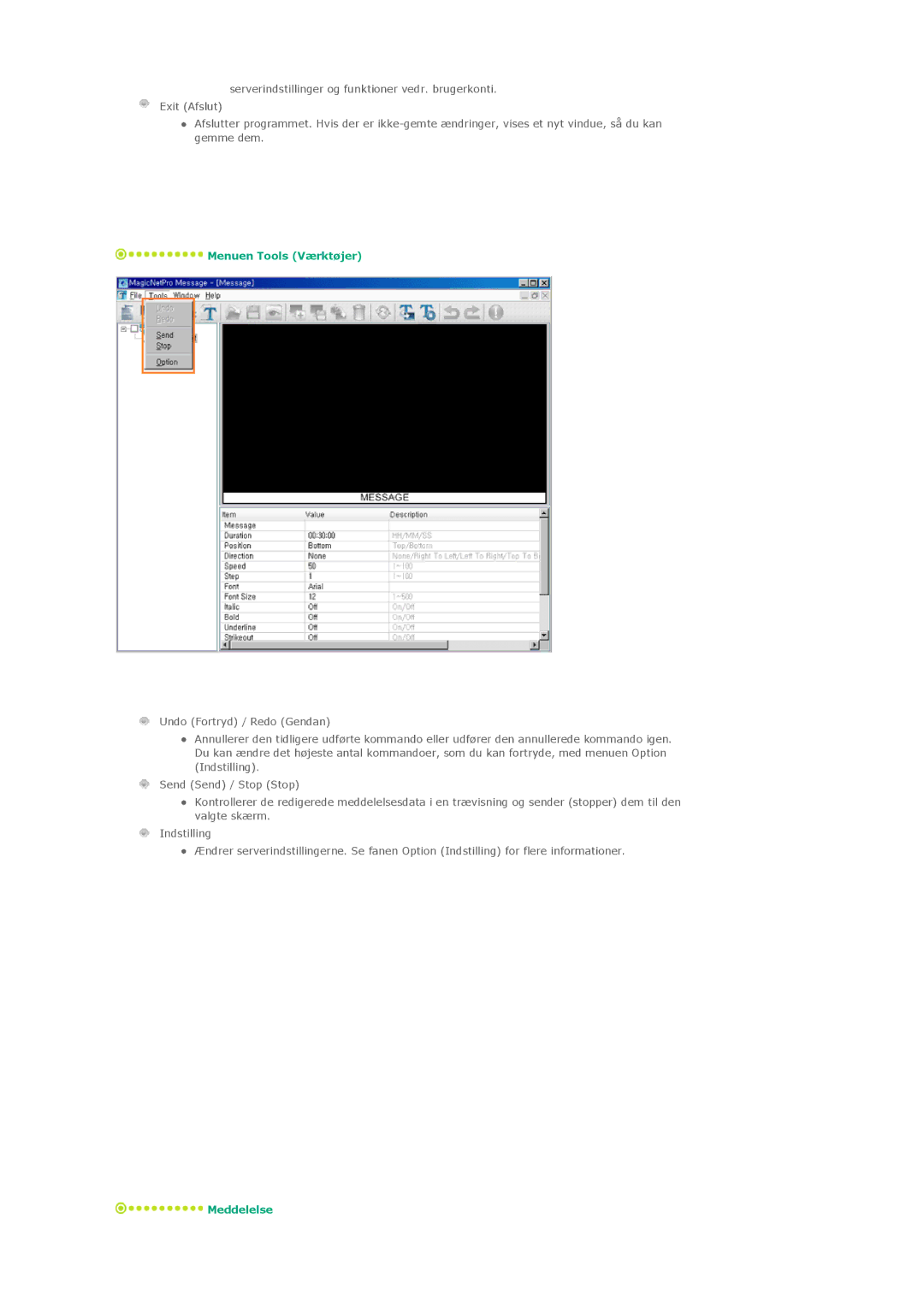 Samsung LS40BPPNB/EDC, LS46BPTNS/EDC, LS46BPPNB/EDC, LS40BPTNB/EDC, LS46BPTNB/EDC, LS46BPPNS/EDC, LS40BPPNS/EDC manual Meddelelse 